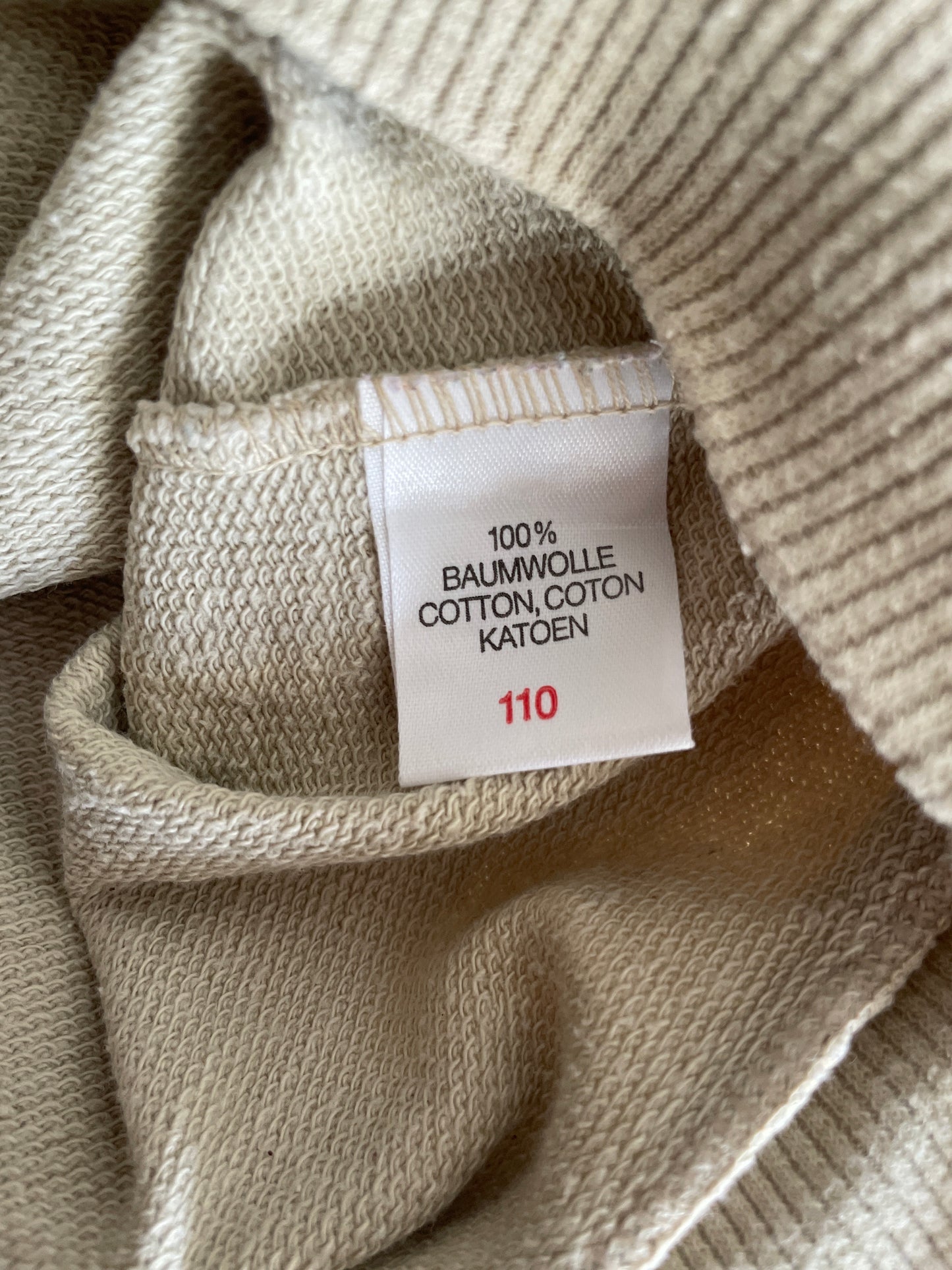 Neutral colors with bright print vintage sweatshirt