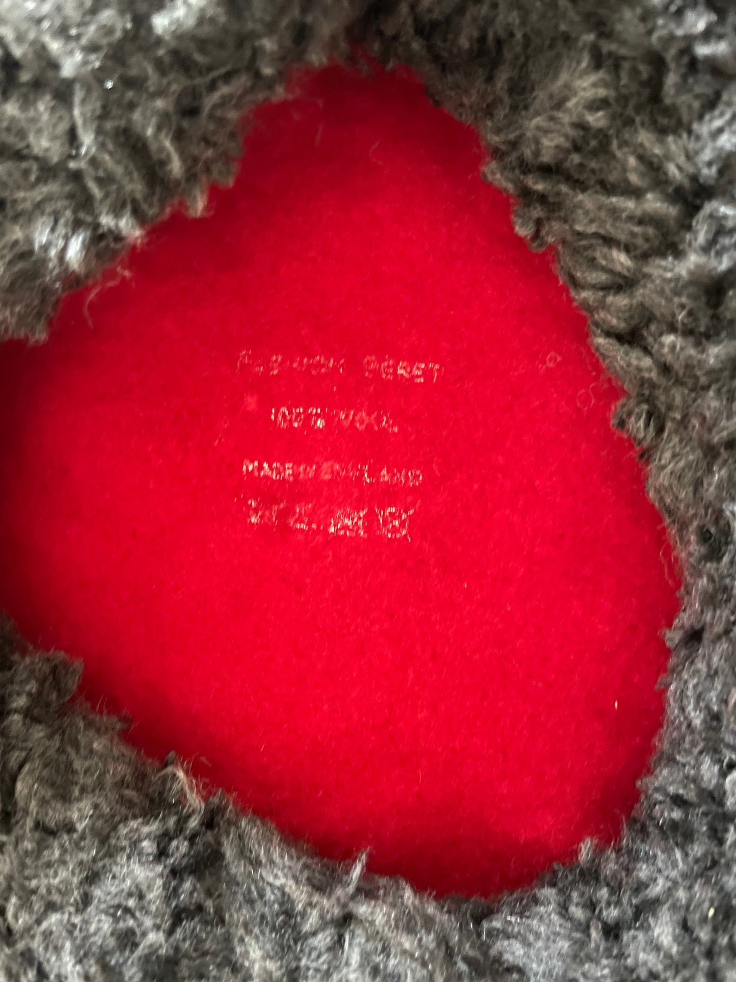 Red furred vintage wool beret