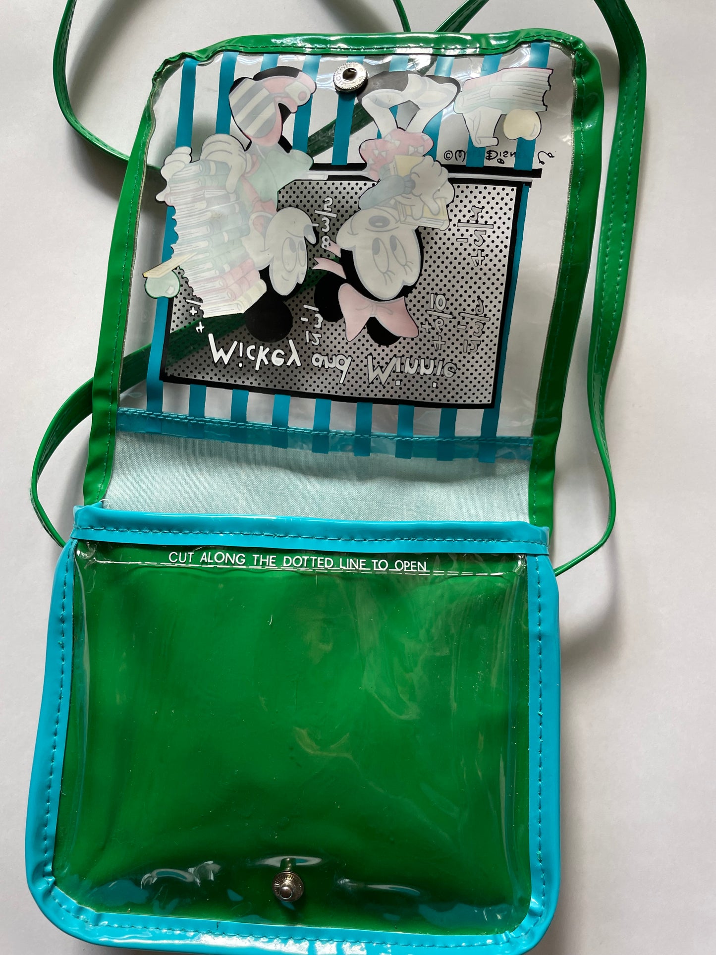 Mickey & Minnie vintage Vinyl Bag green