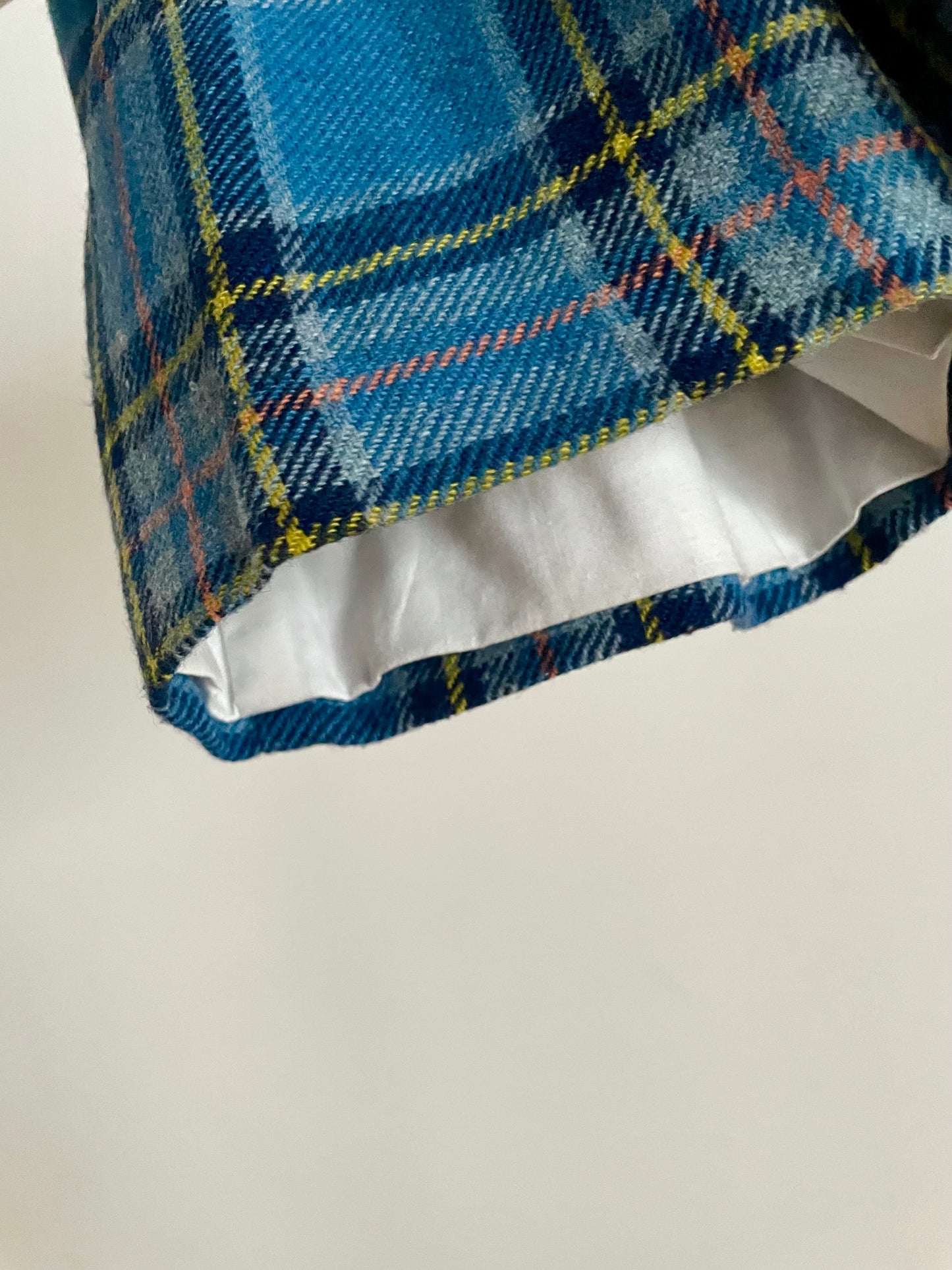 Checked reversible coat and shorts vintage set