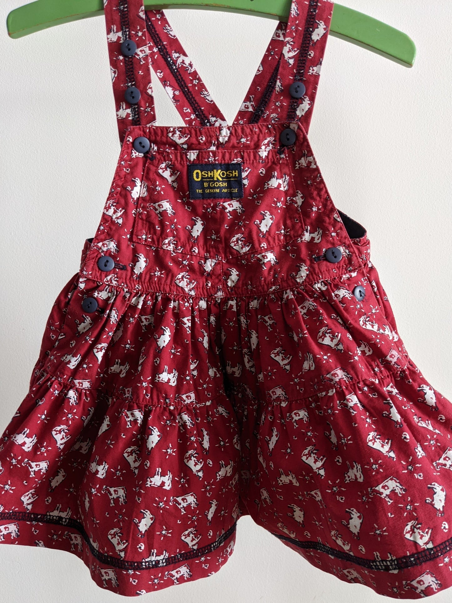 OshKosh b'Gosh crazy cow skirt overall 74