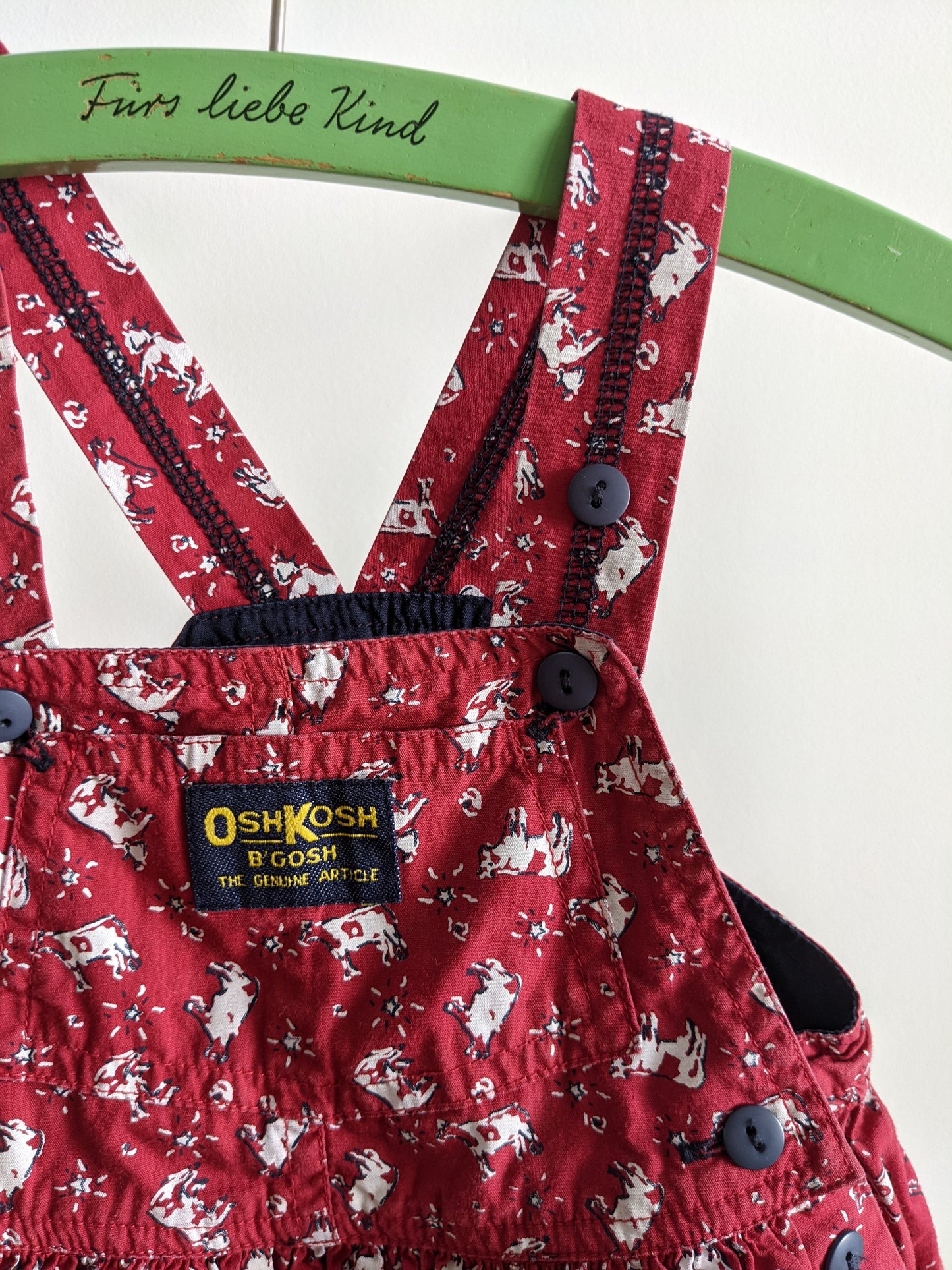 OshKosh b'Gosh crazy cow skirt overall 74