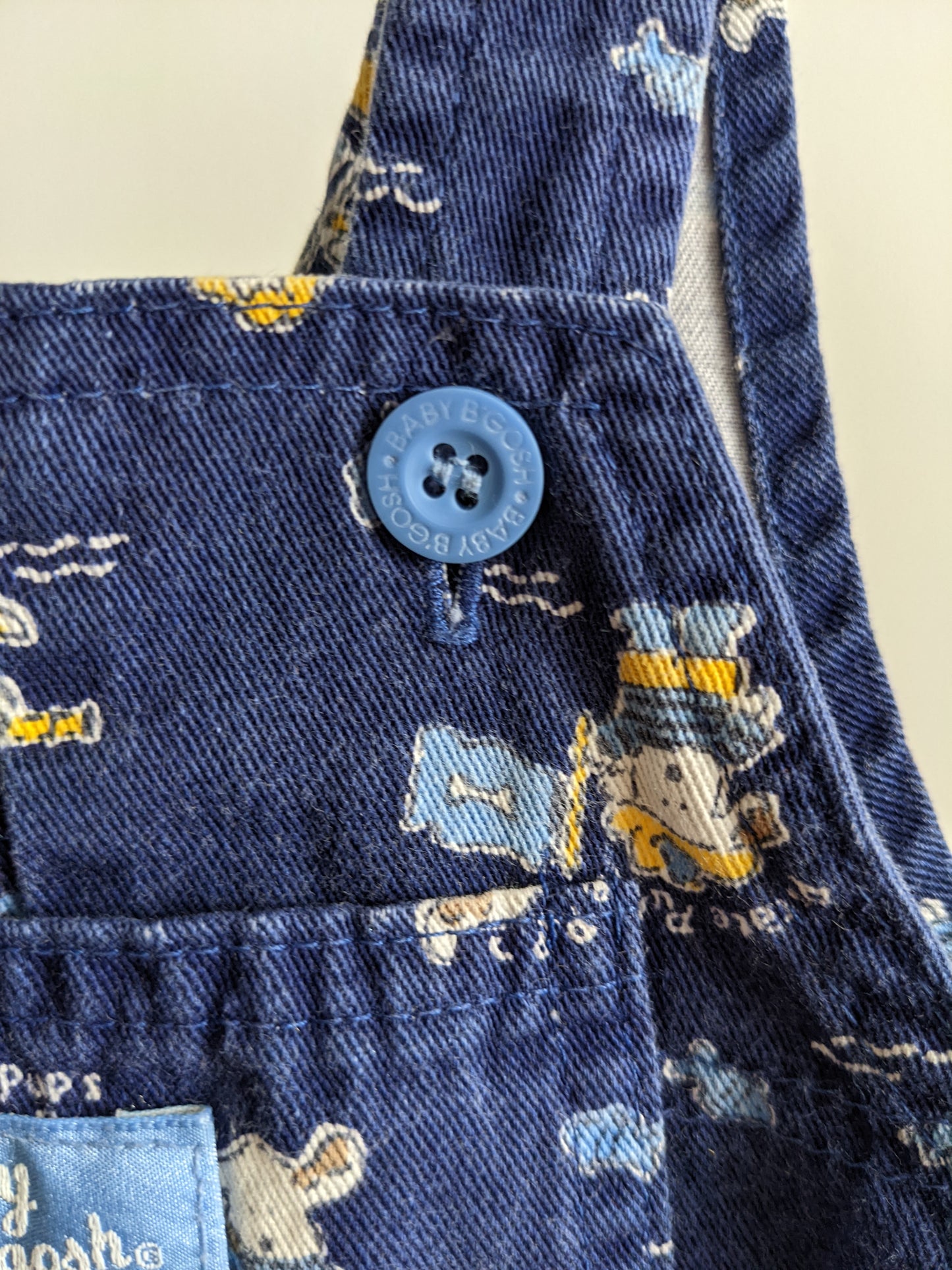 Baby b'Gosh blue bubble overall pirate puppy 80