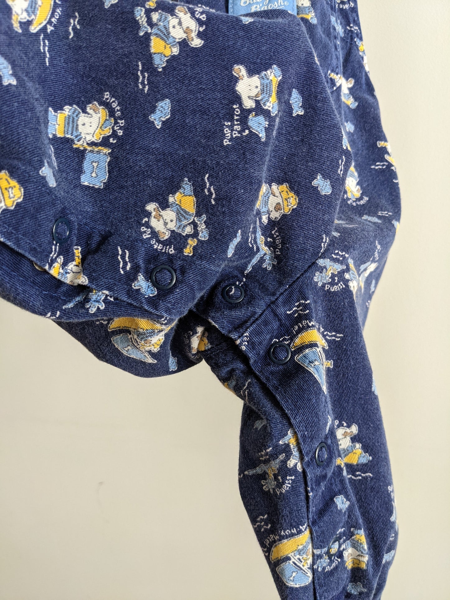 Baby b'Gosh blue bubble overall pirate puppy 80