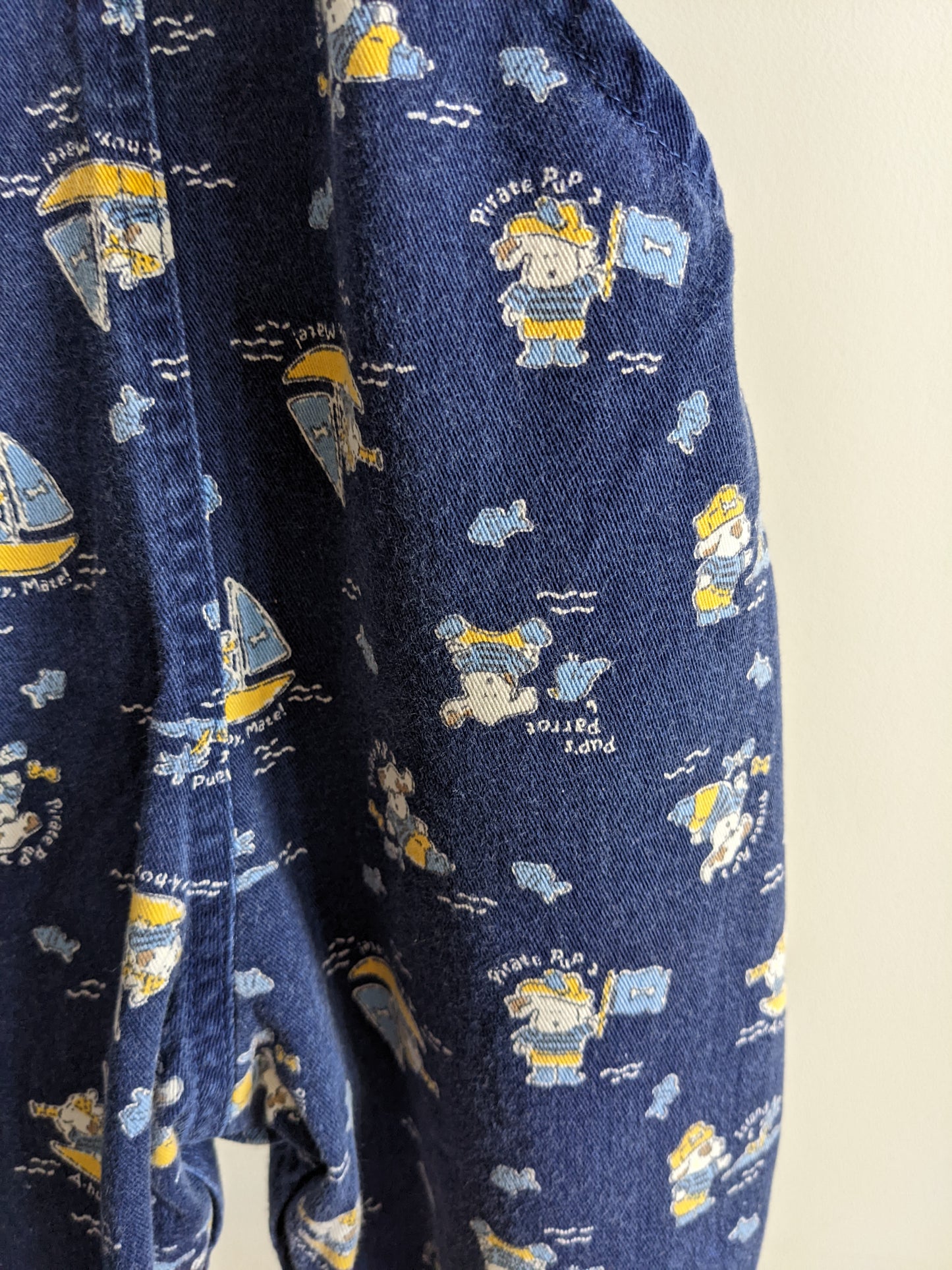 Baby b'Gosh blue bubble overall pirate puppy 80
