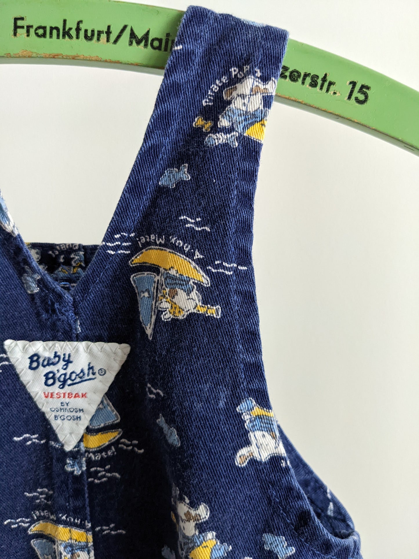 Baby b'Gosh blue bubble overall pirate puppy 80
