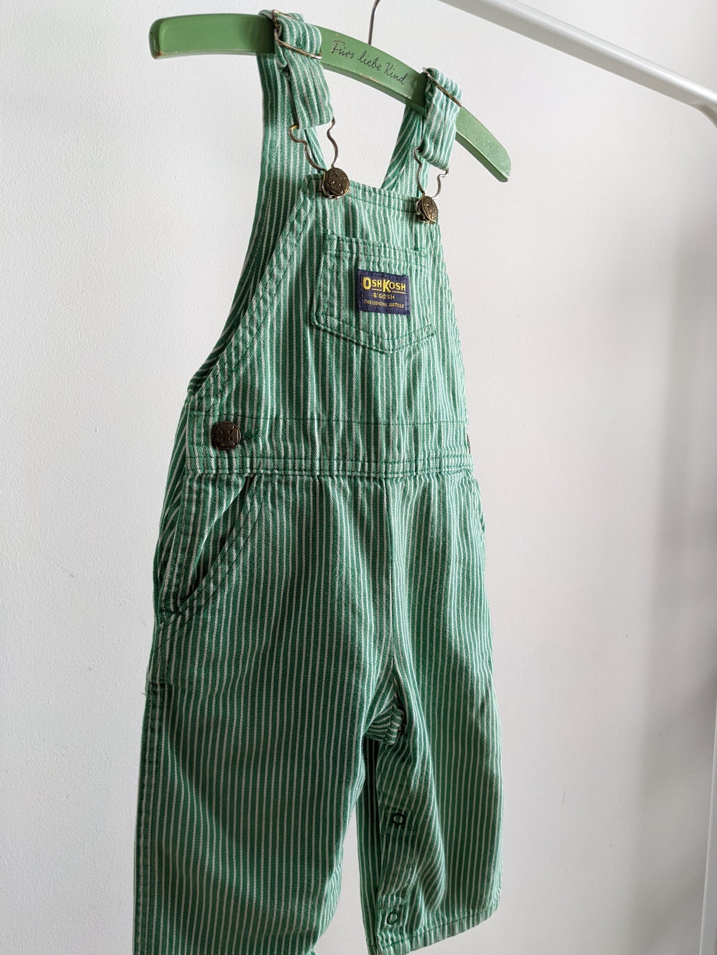 OshKosh b'Gosh green hickory stripes USA RARE