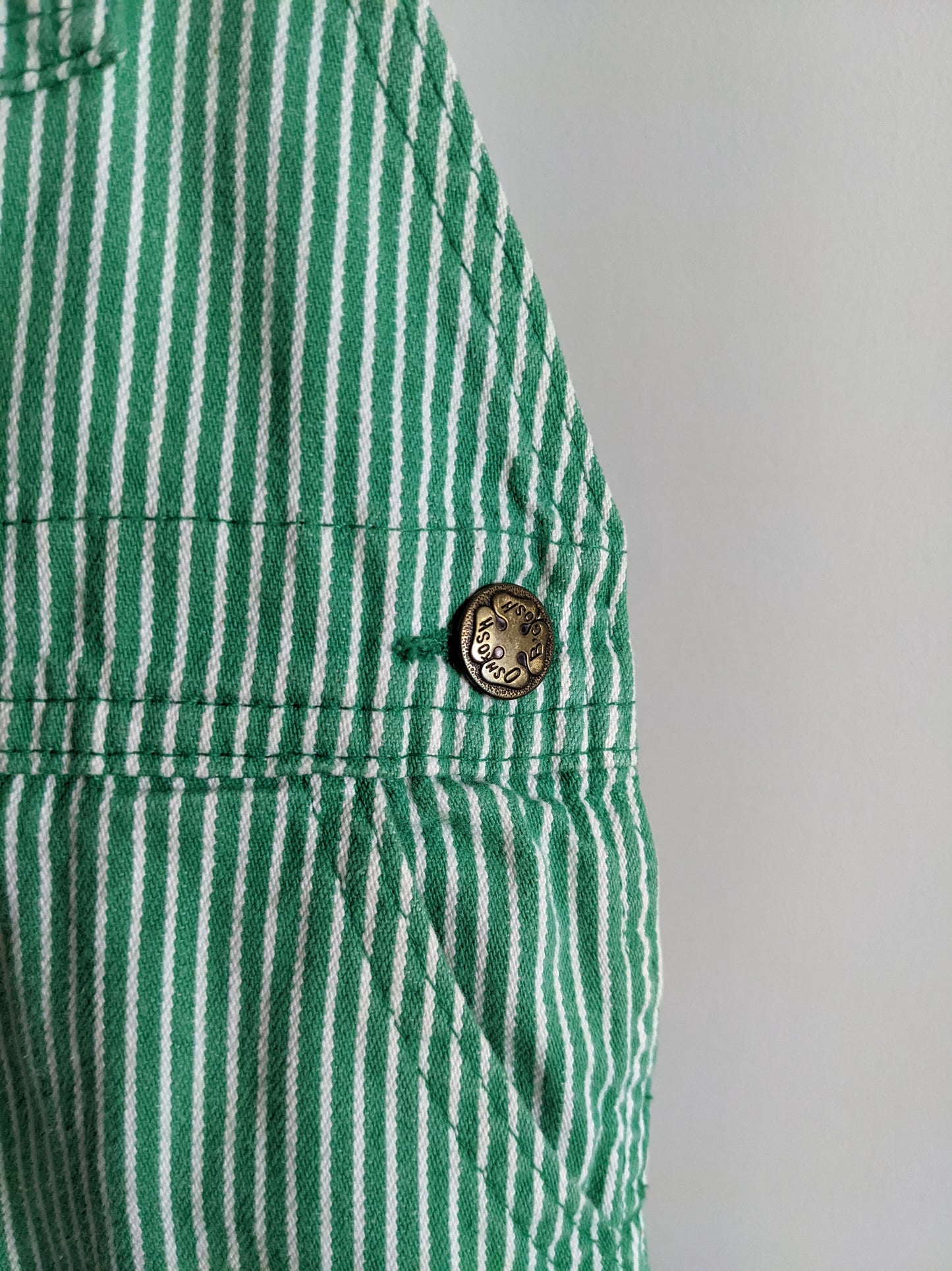 OshKosh b'Gosh green hickory stripes USA RARE
