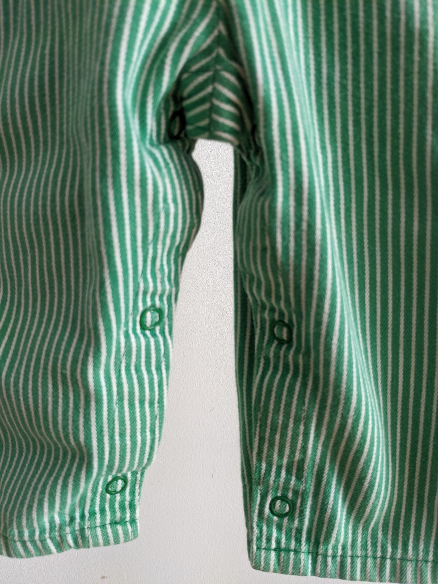 OshKosh b'Gosh green hickory stripes USA RARE