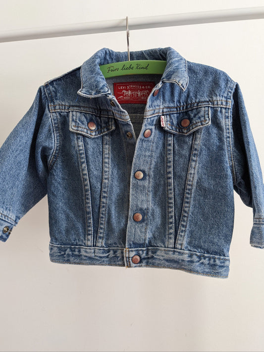 1991 Levi's Denim Jacket medium wash white red tab 92