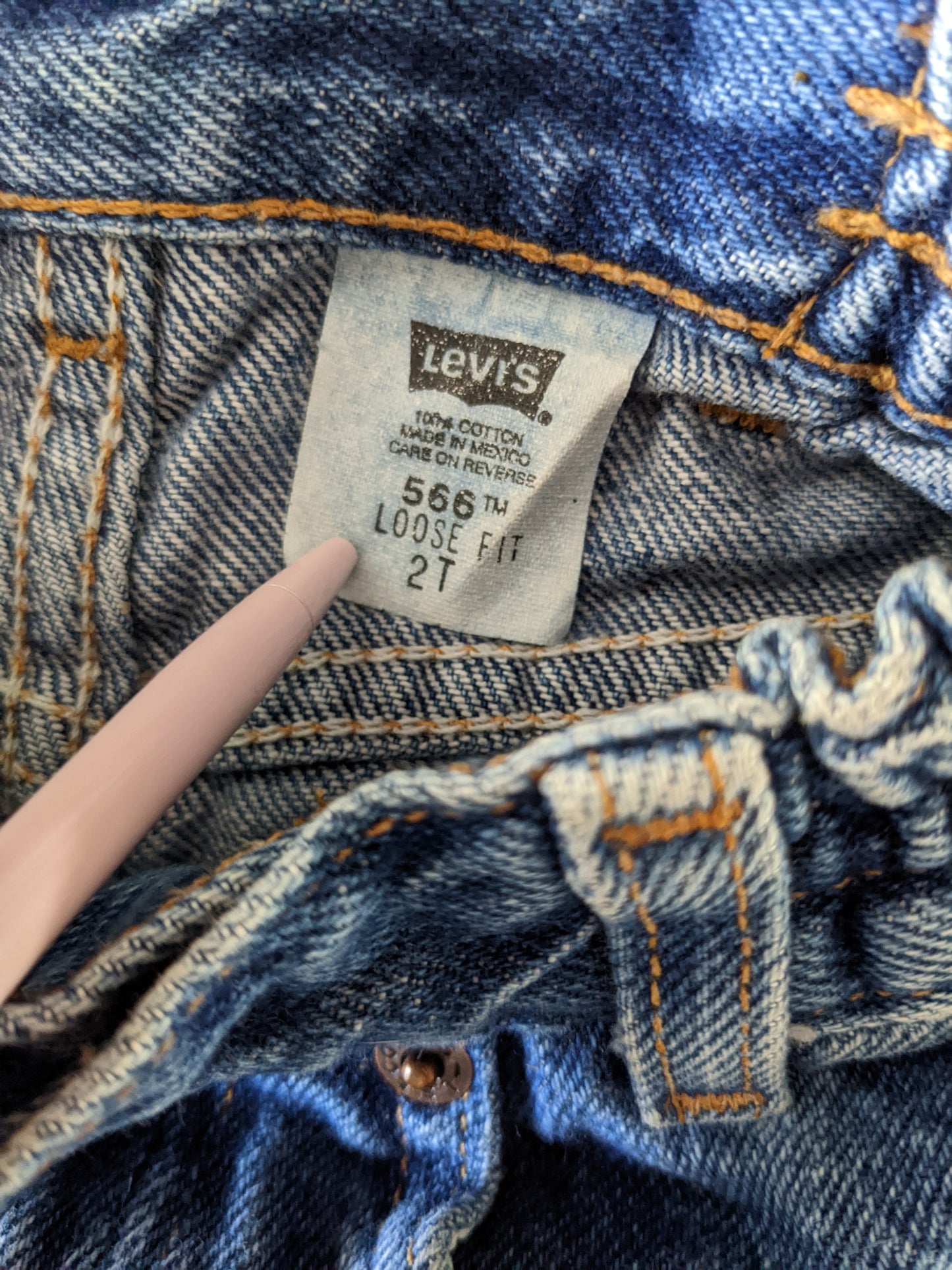 2000 Levi's 566 Denim Jeans Medium wash 92