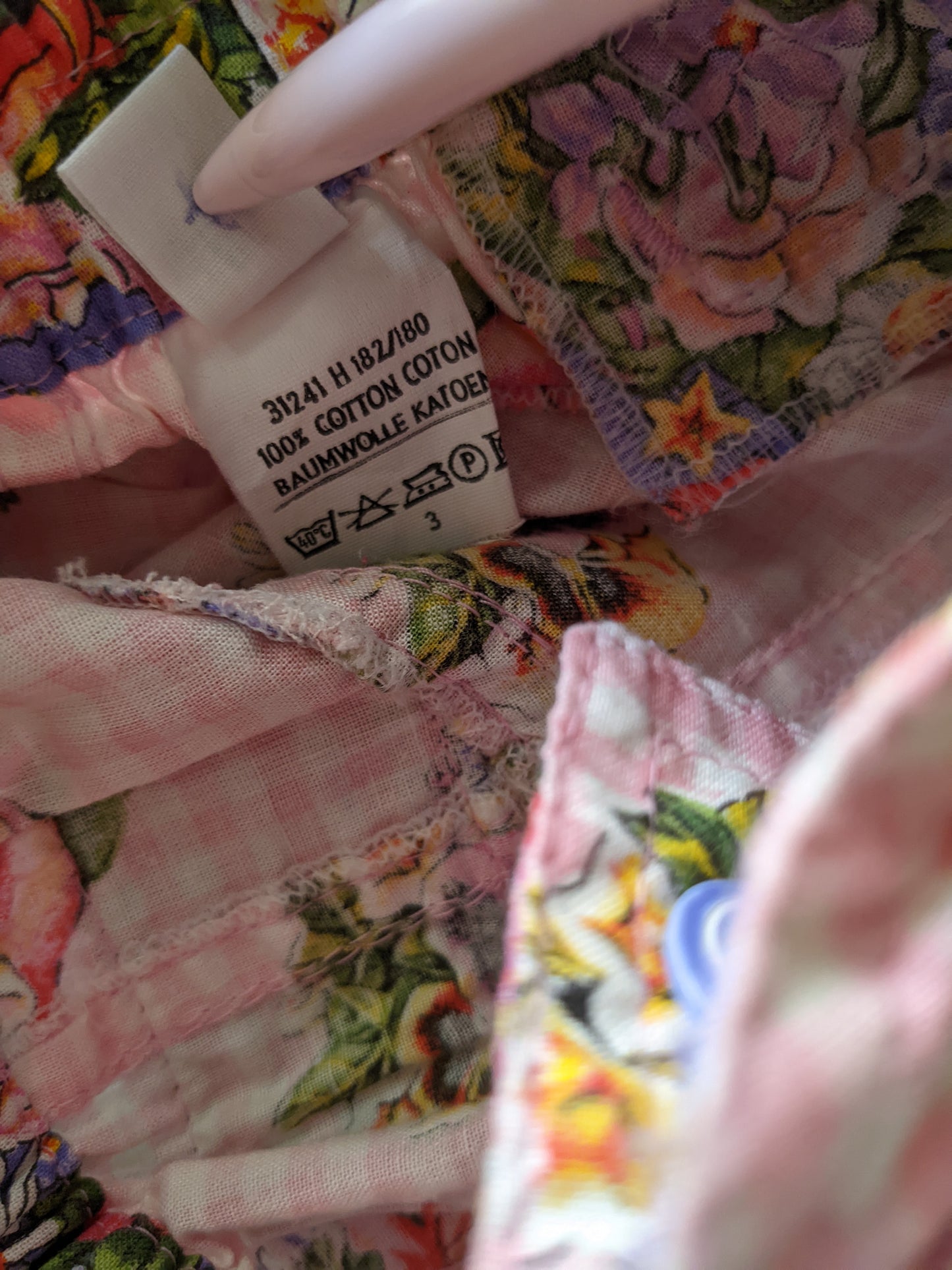 Pink Gingham and Flower Vintage Overall Set