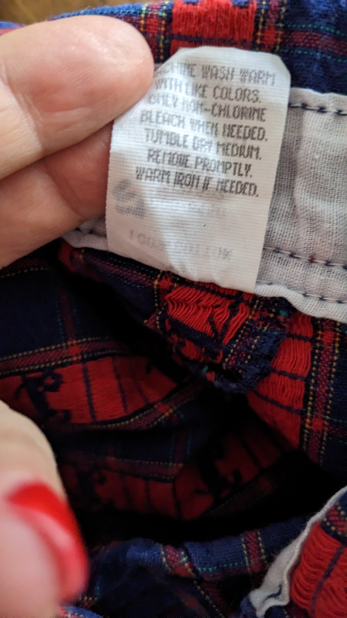 OshKosh b'Gosh vintage blue with red wagon overall