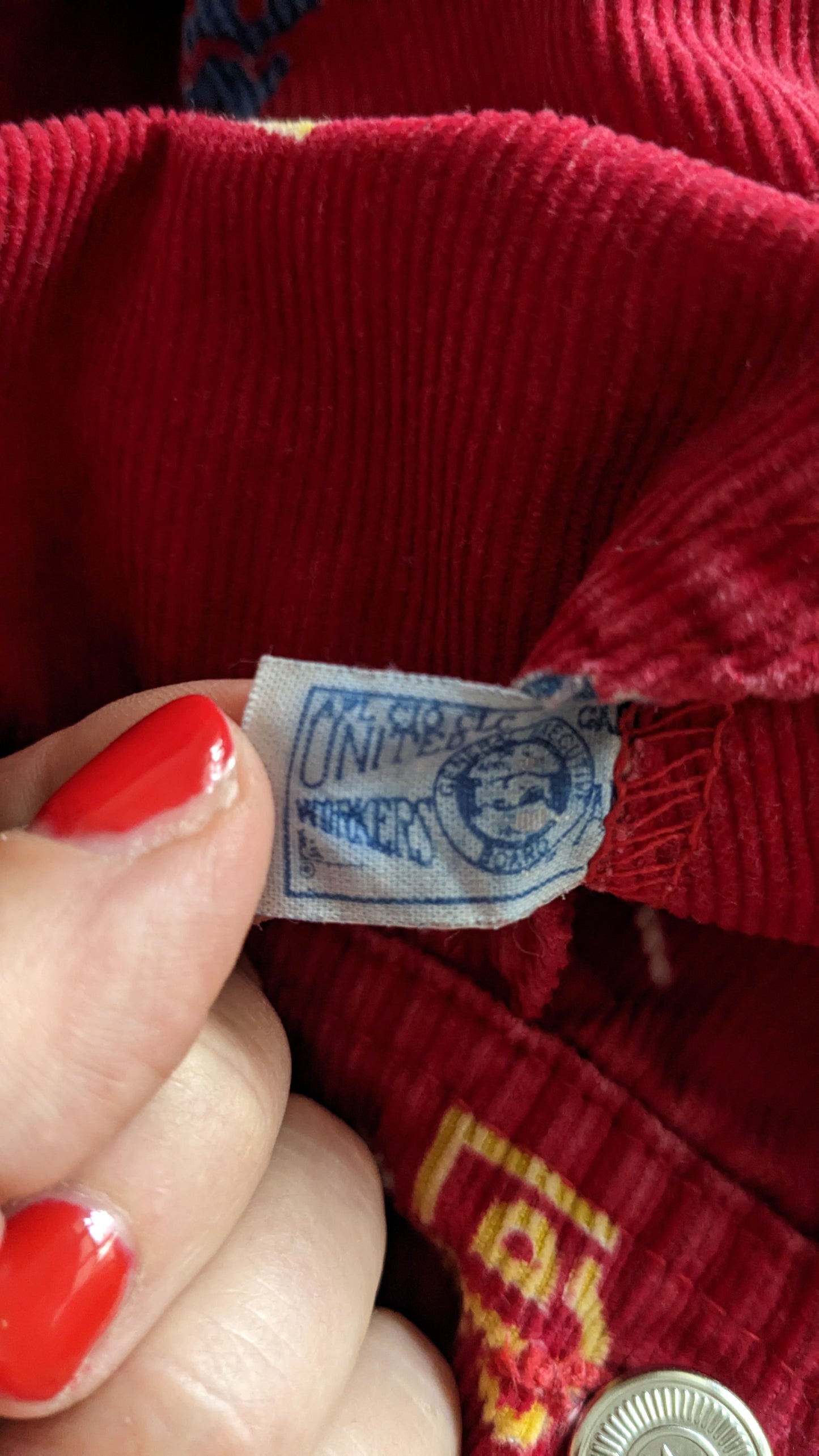 OshKosh b'Gosh vintage red vehicles corduroy overall RARE