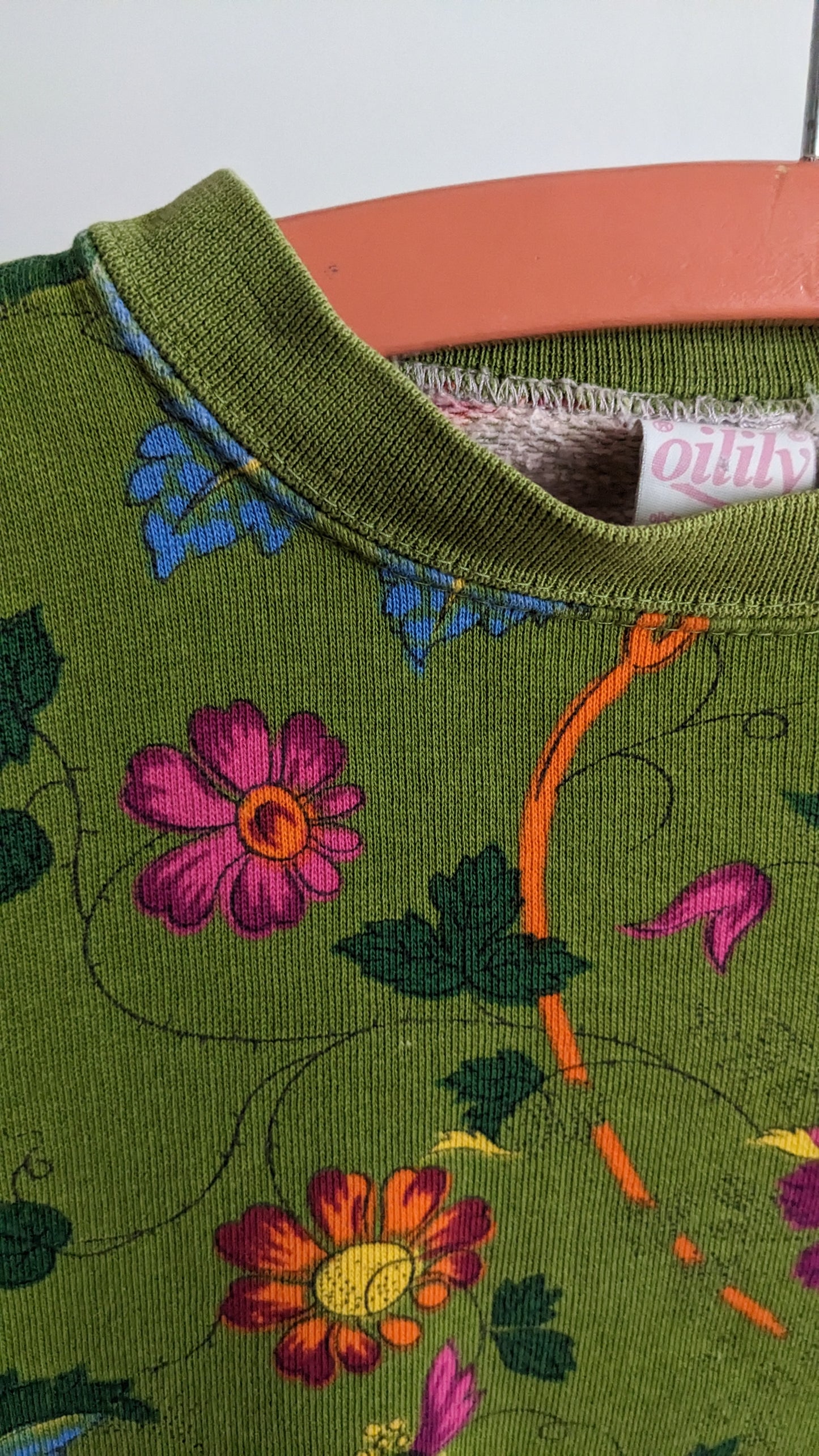 Oilily chintz print green sweathirt