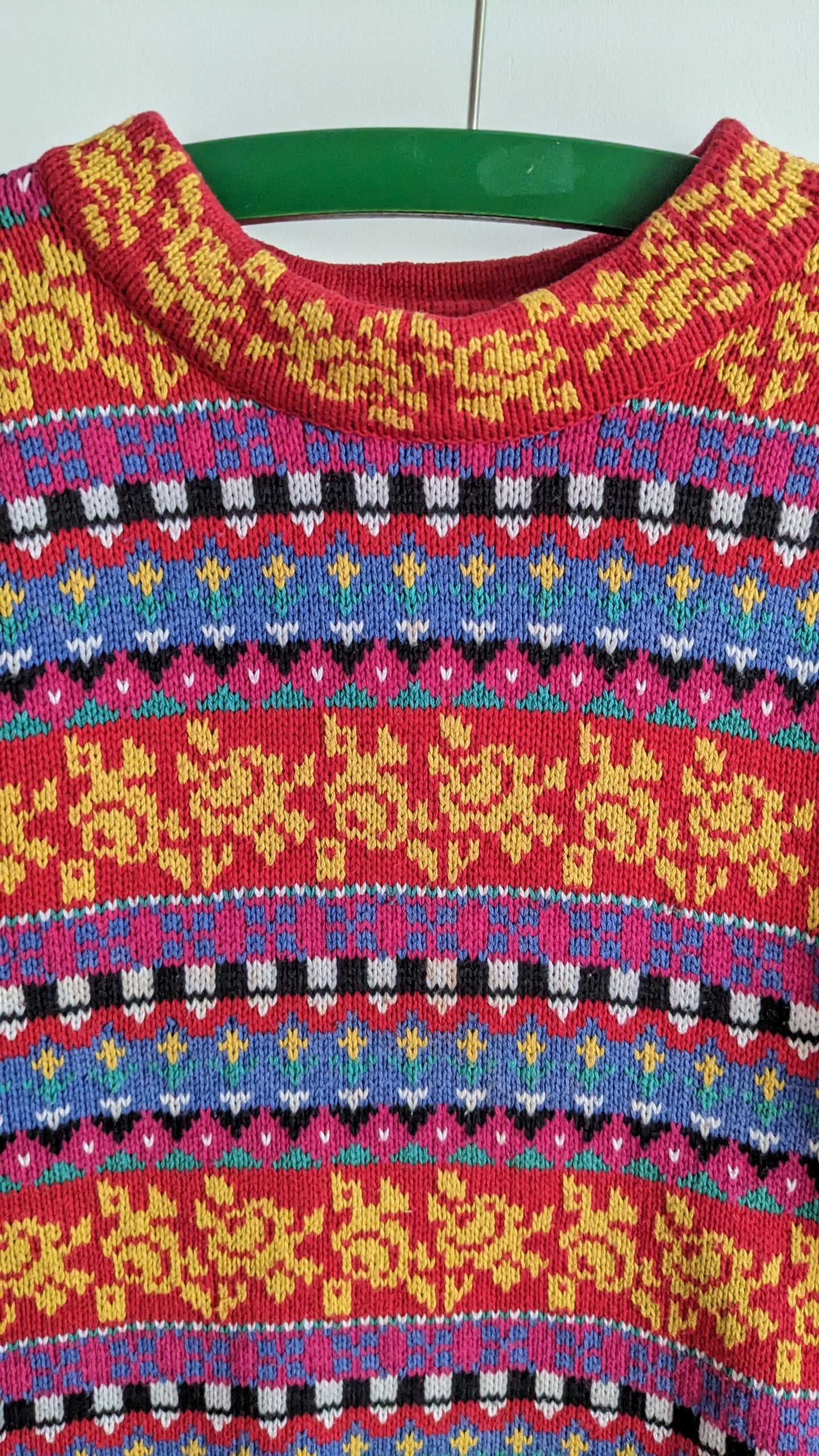 Funky print sweater color