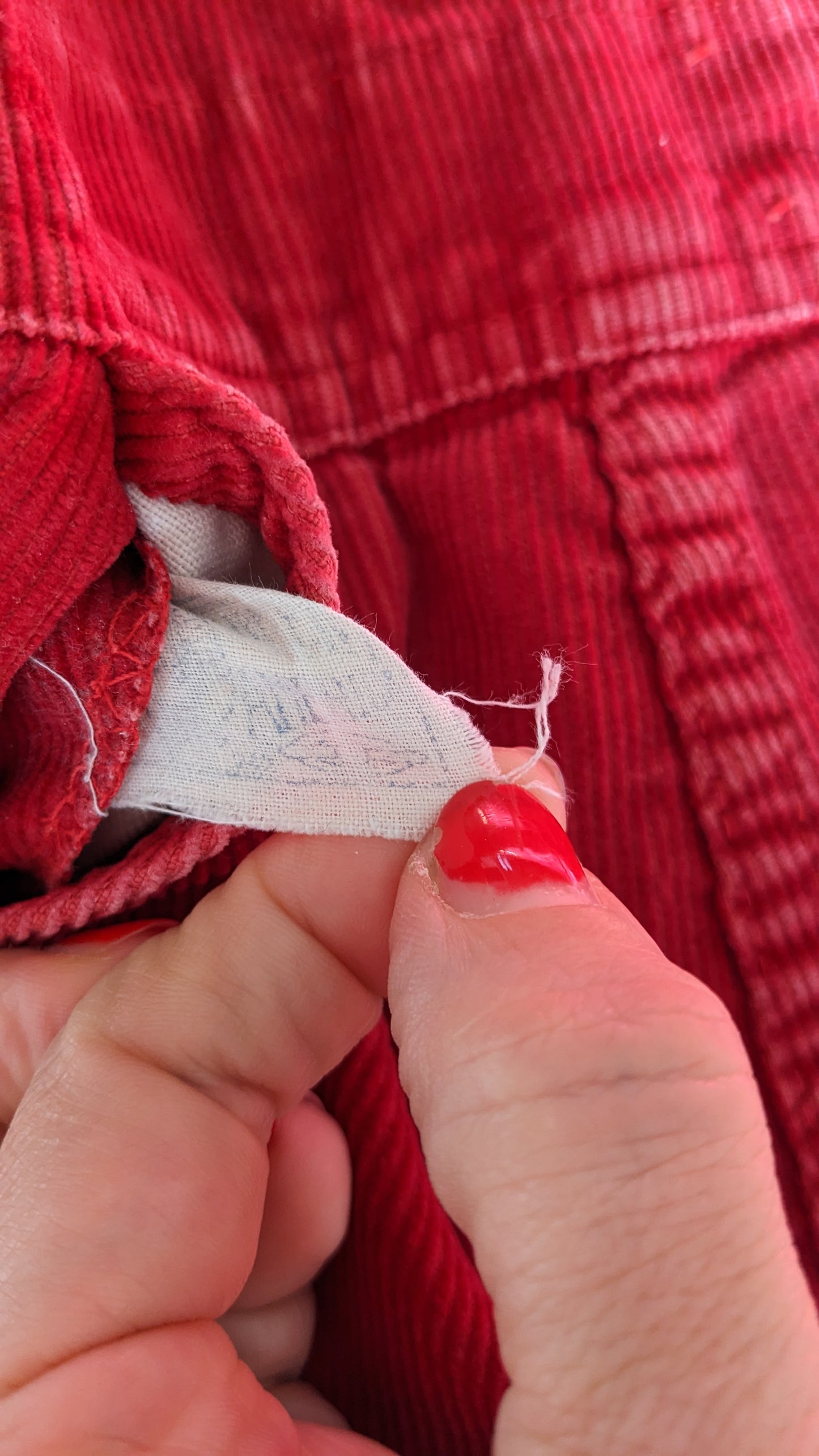 OshKosh b'Gosh deep red vintage skirt overall