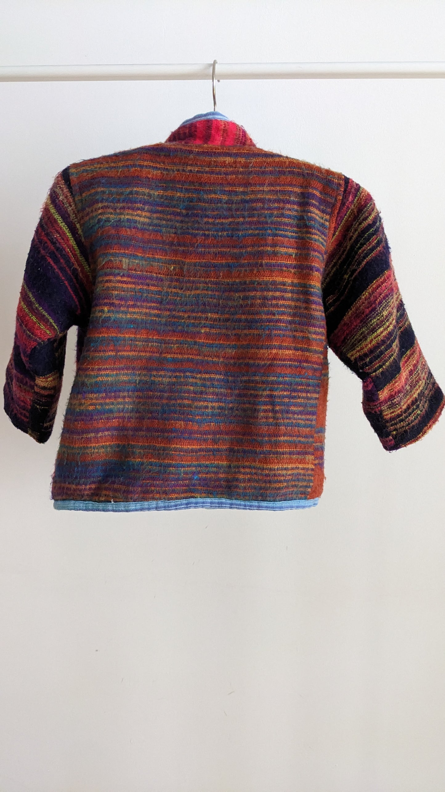 Rainbow wool cardigan