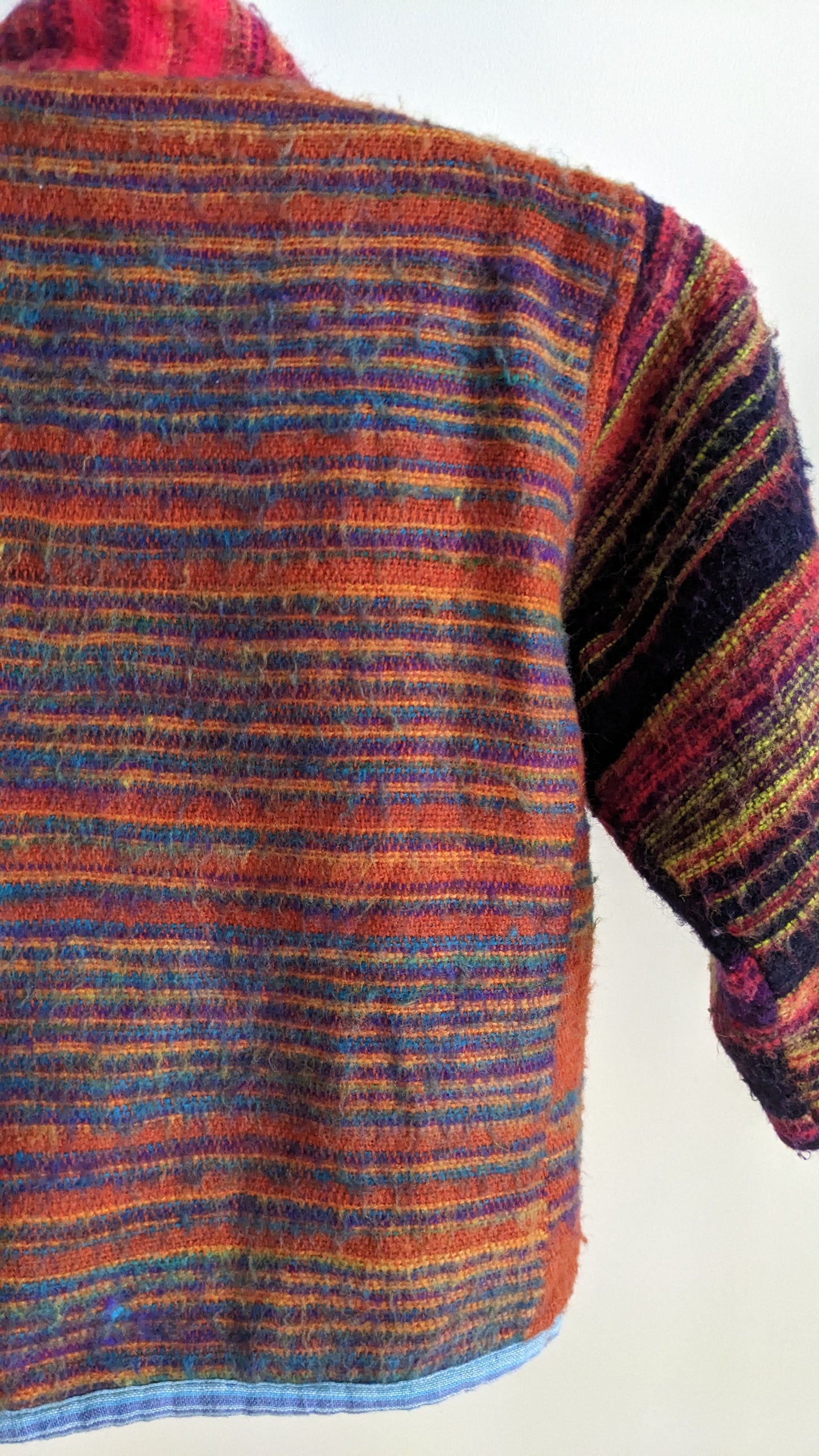 Rainbow wool cardigan