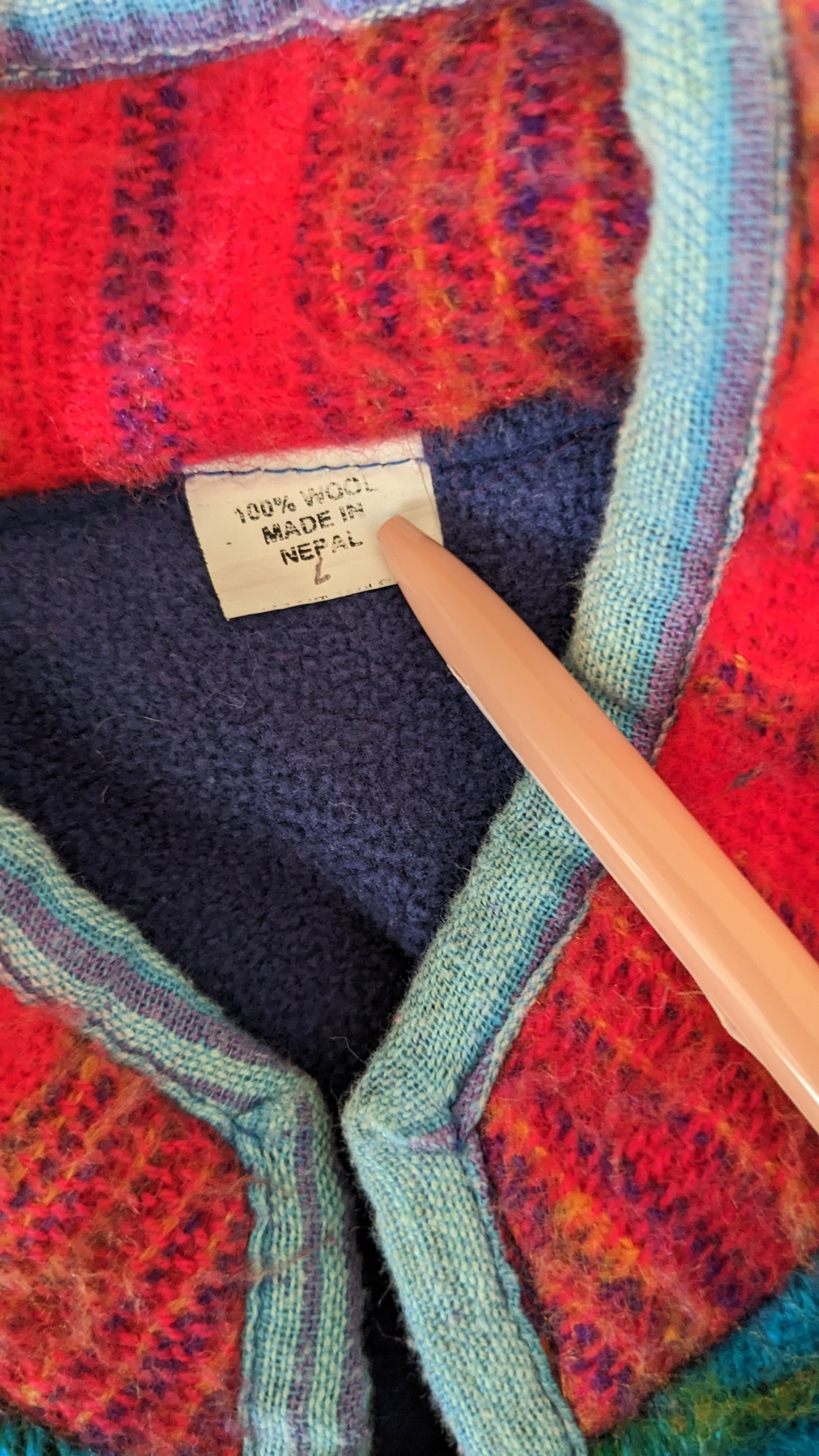 Rainbow wool cardigan
