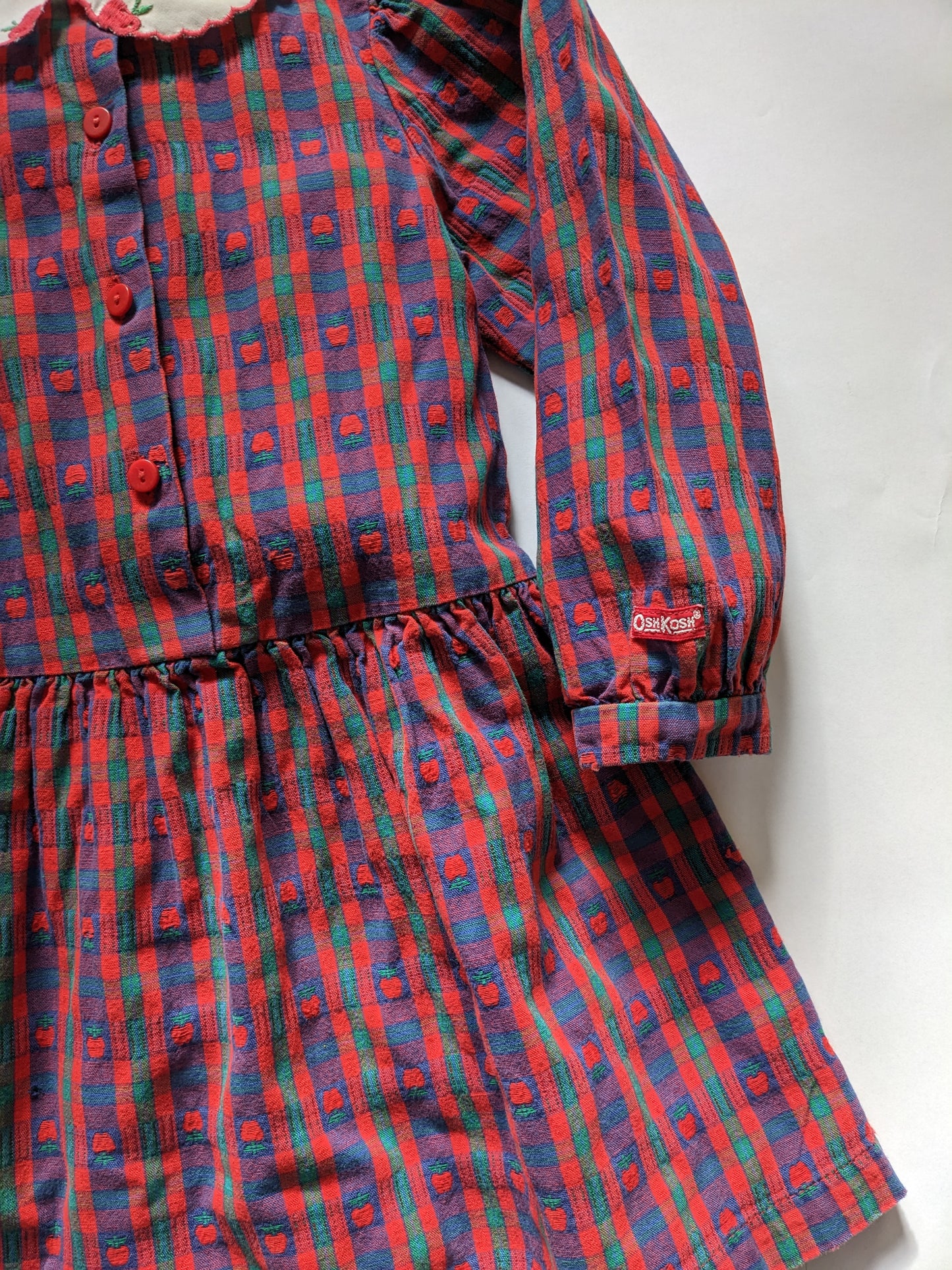 "Apple of my eyes" Vintage Oshkosh dress 4T