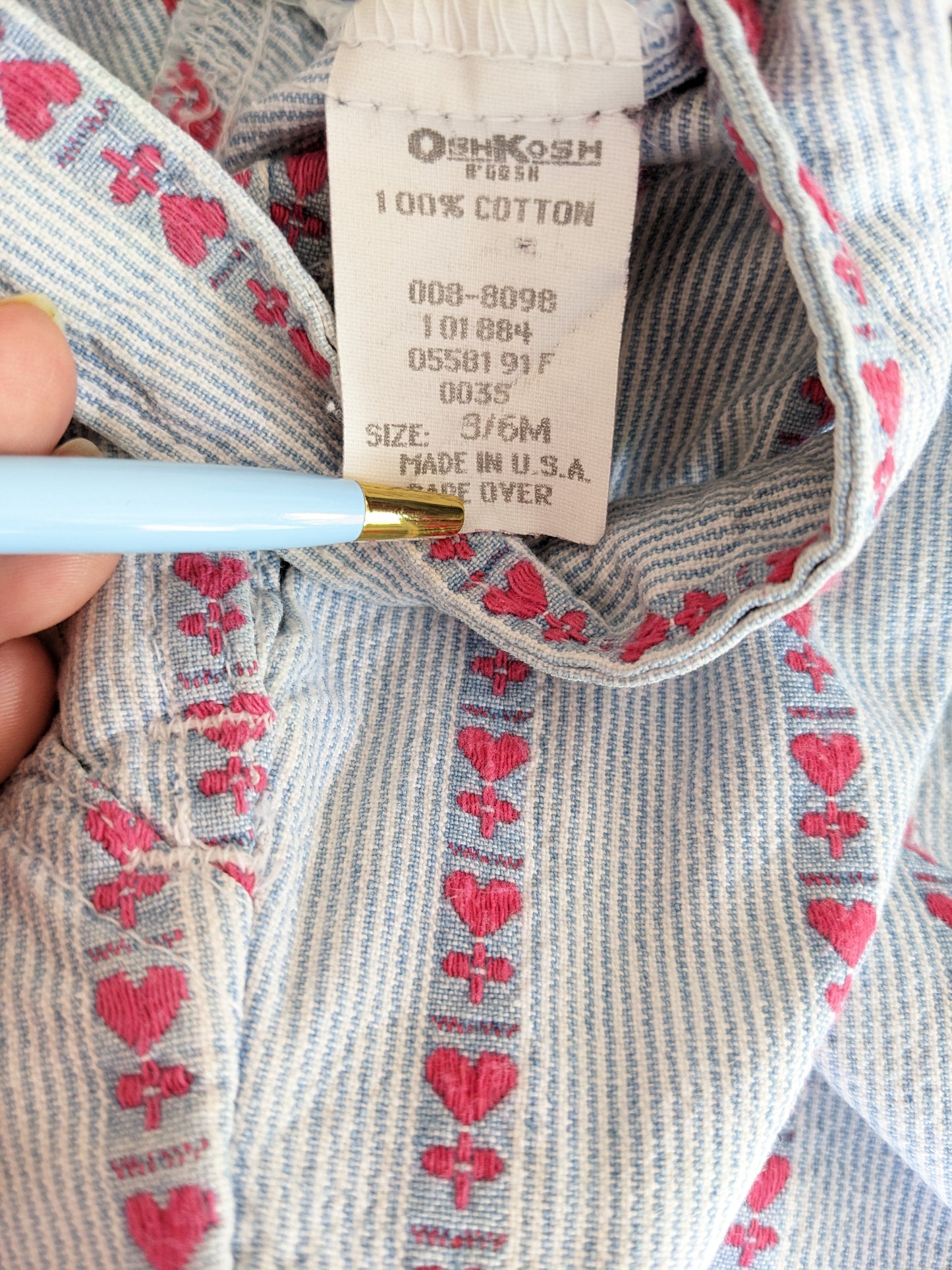 Baby b'Gosh Heart Bubble Vintage Overall 3/6