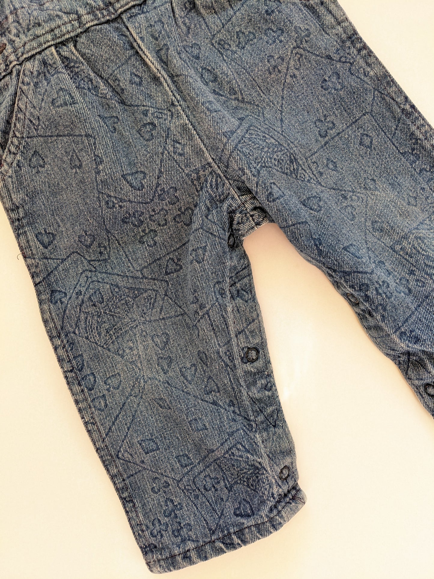 Oshkosh b'Gosh Playing Card Denim Vintage Overall 18