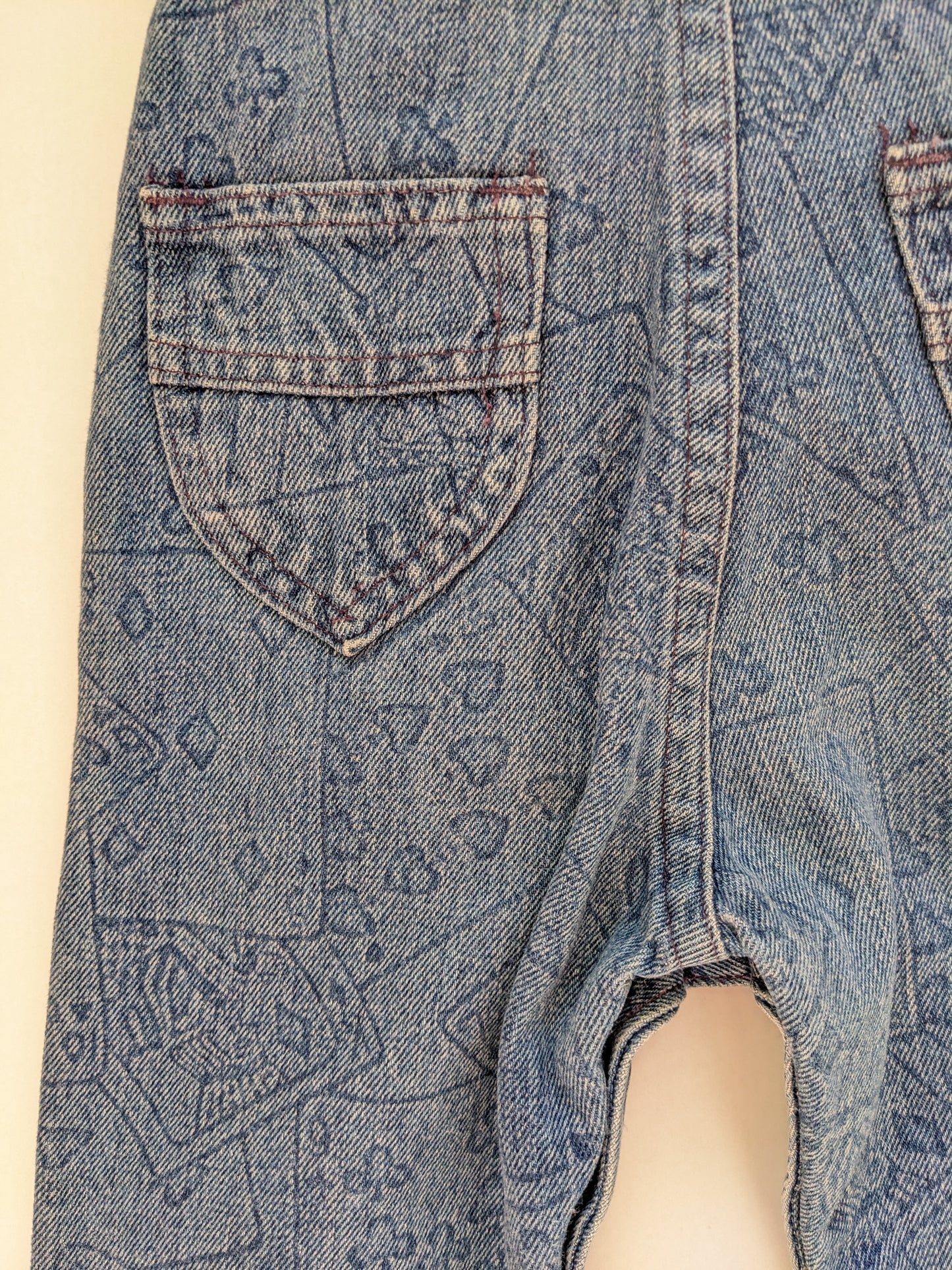 Oshkosh b'Gosh Playing Card Denim Vintage Overall 18