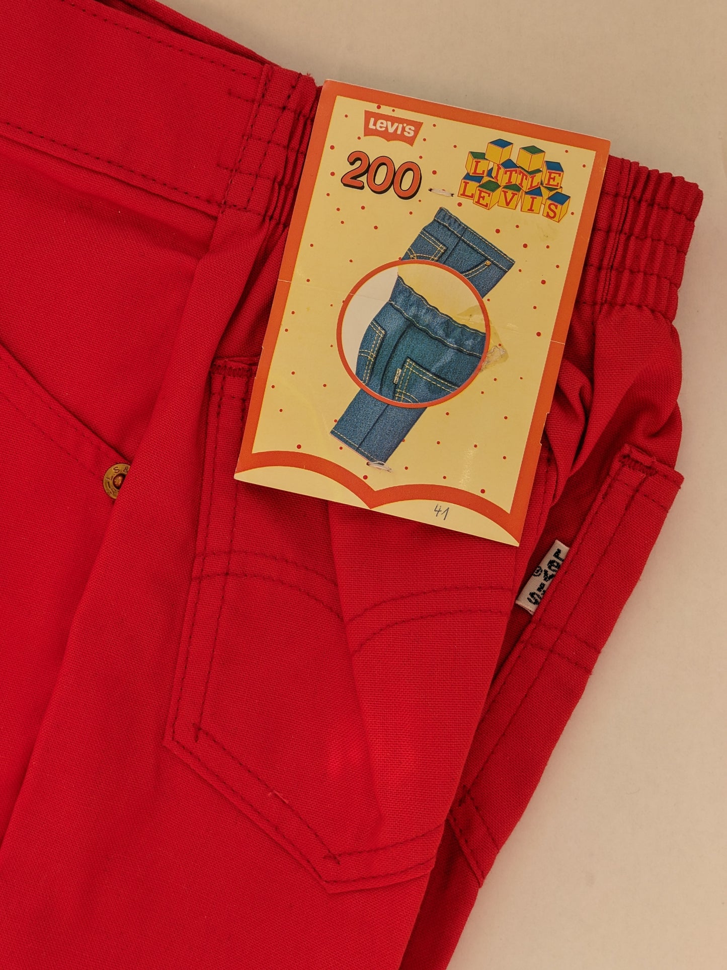 Red Little Levi's 5 Pocket Trousers Vintage 7 Deadstock