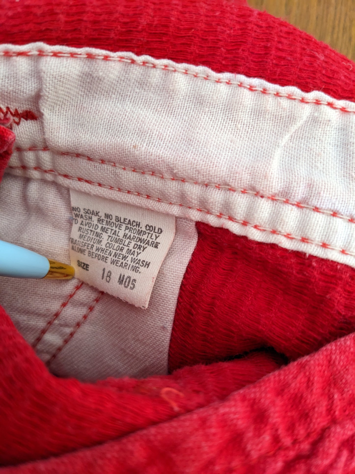 Oshkosh b'Gosh Red Vintage Overall 18 months