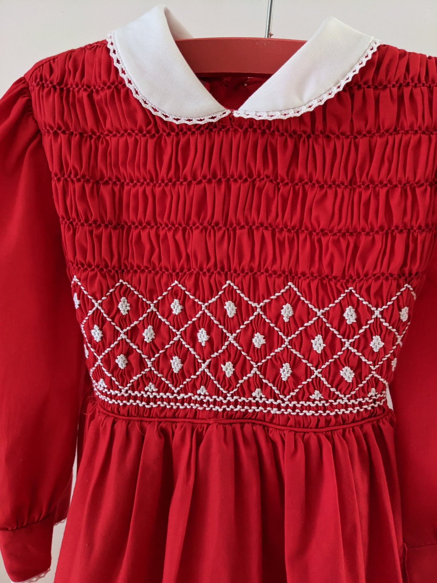 Polly Flinders Vintage Smoke Dress Red 4