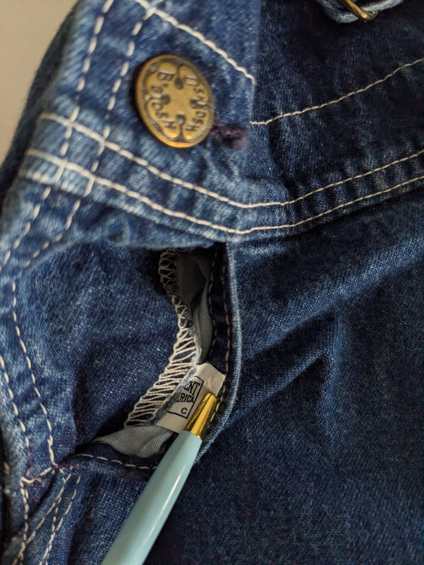 OshKosh b'Gosh denim overall dark wash USA