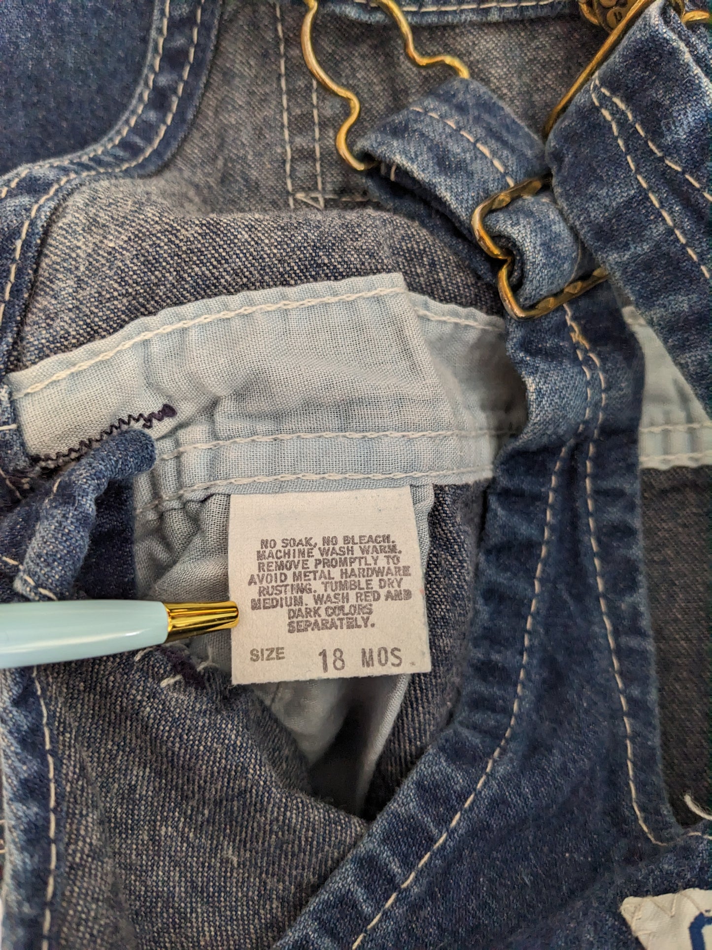 OshKosh b'Gosh denim overall dark wash USA