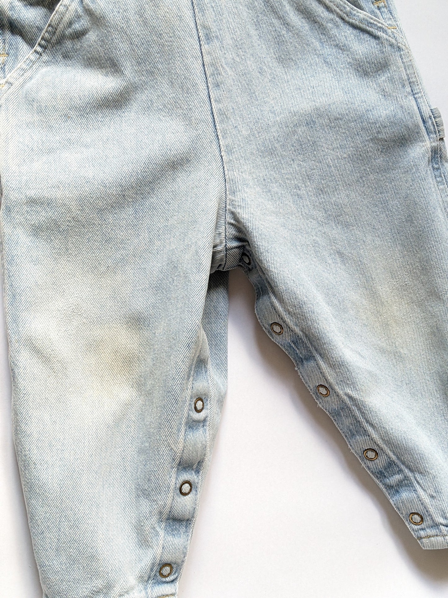 OshKosh b'Gosh denim overall light wash worker USA