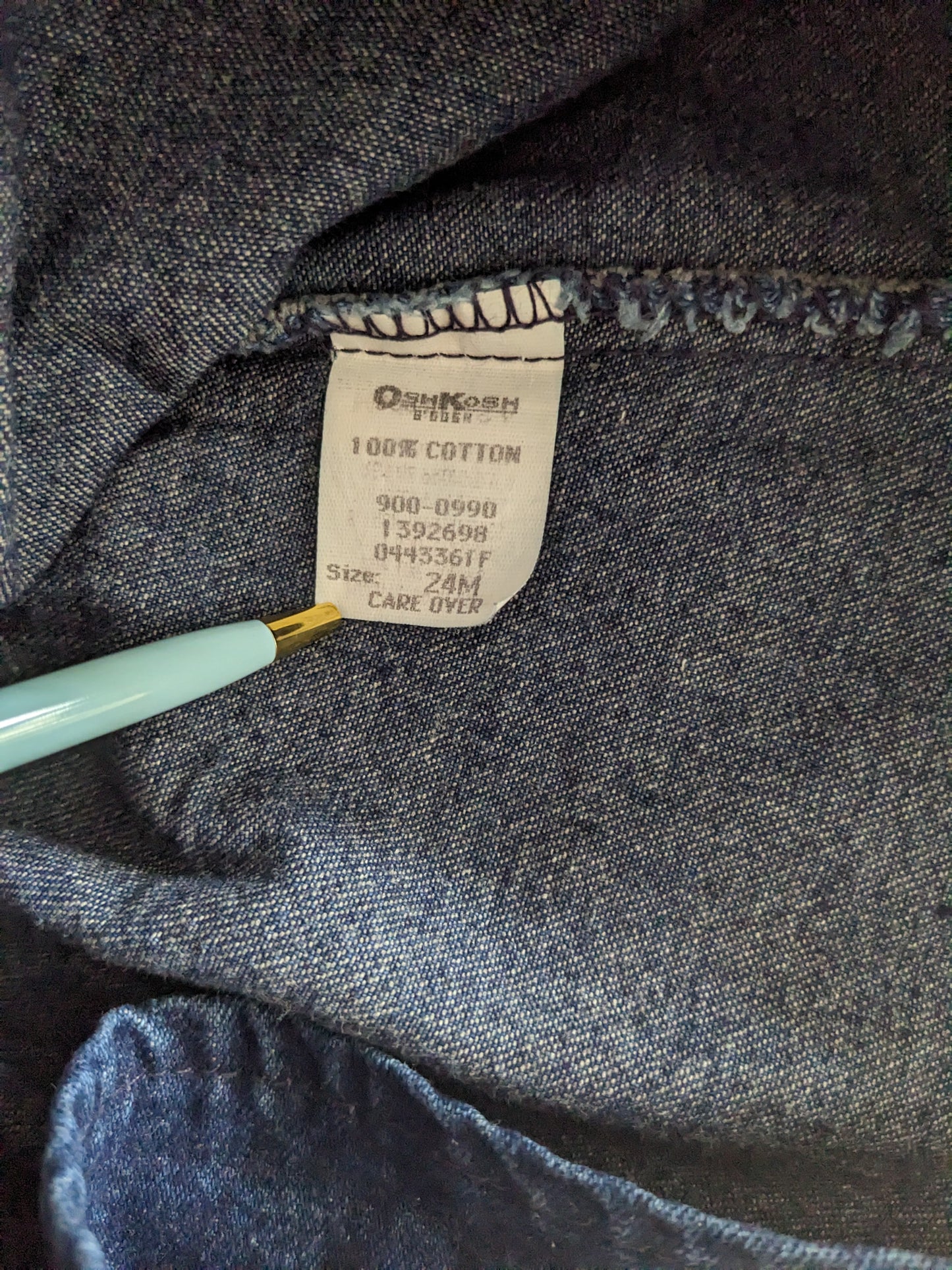 OshKosh b'Gosh denim skirtall dark blue pink tag