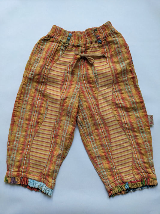 Check and fun orange vintage trousers