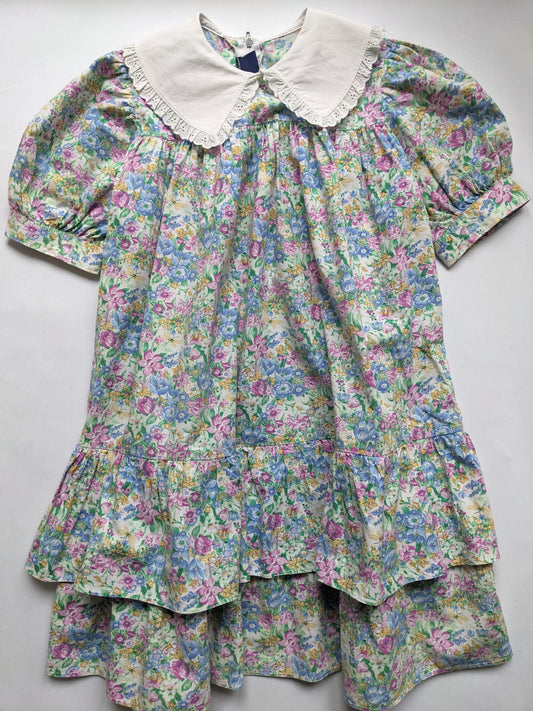 Prairie flowers big collared wide dress