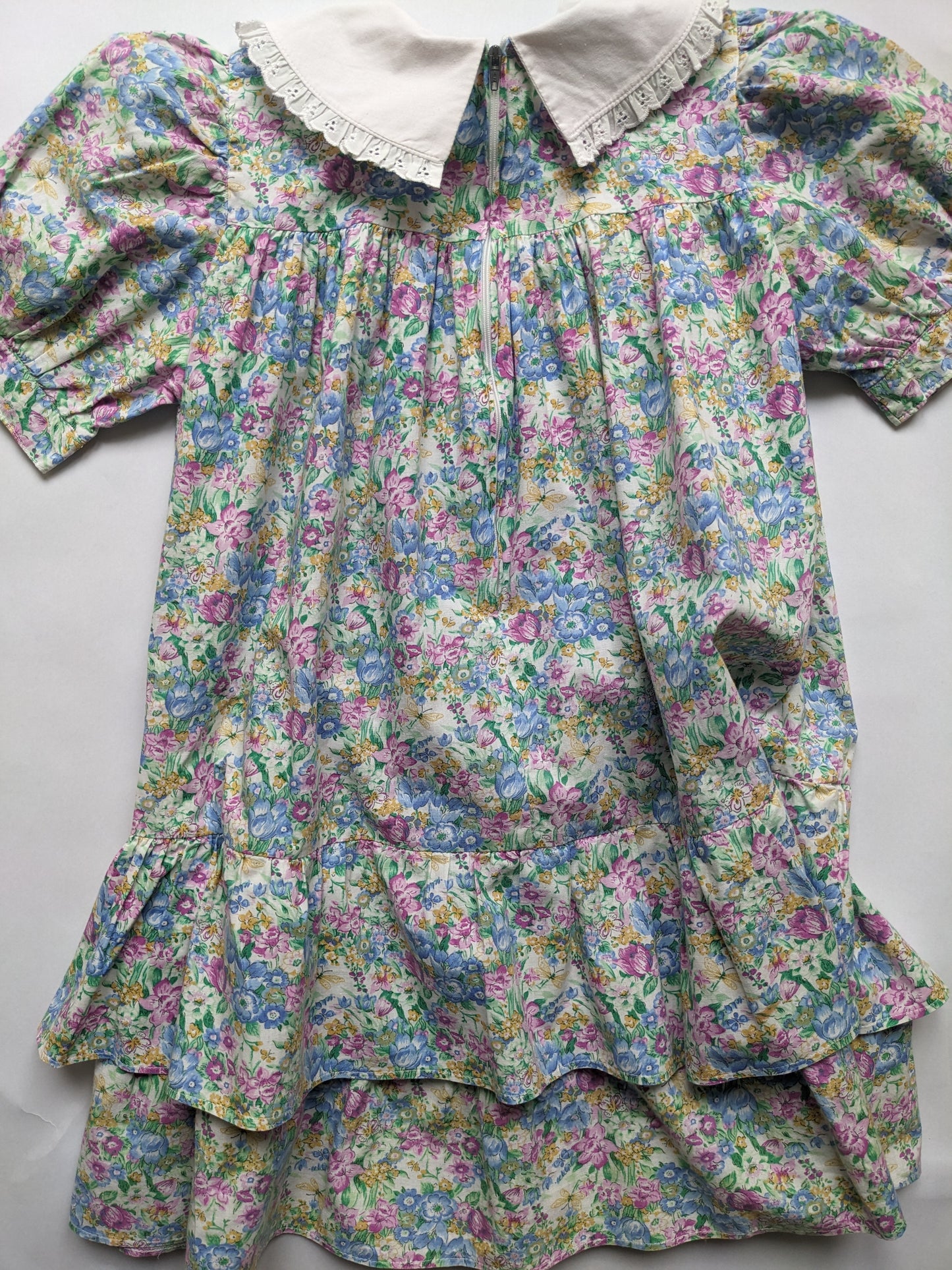 Prairie flowers big collared wide dress