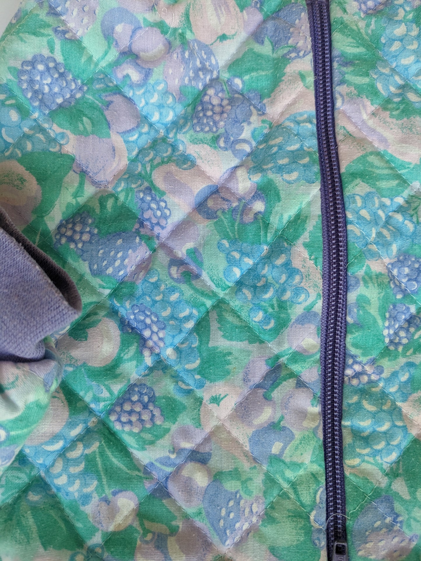Berry fantasy quilted vintage baby jacket