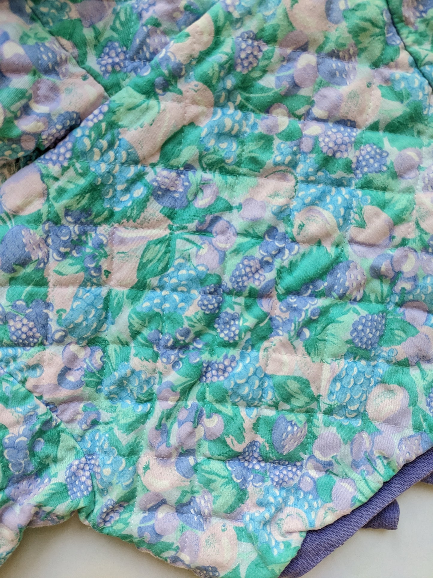 Berry fantasy quilted vintage baby jacket