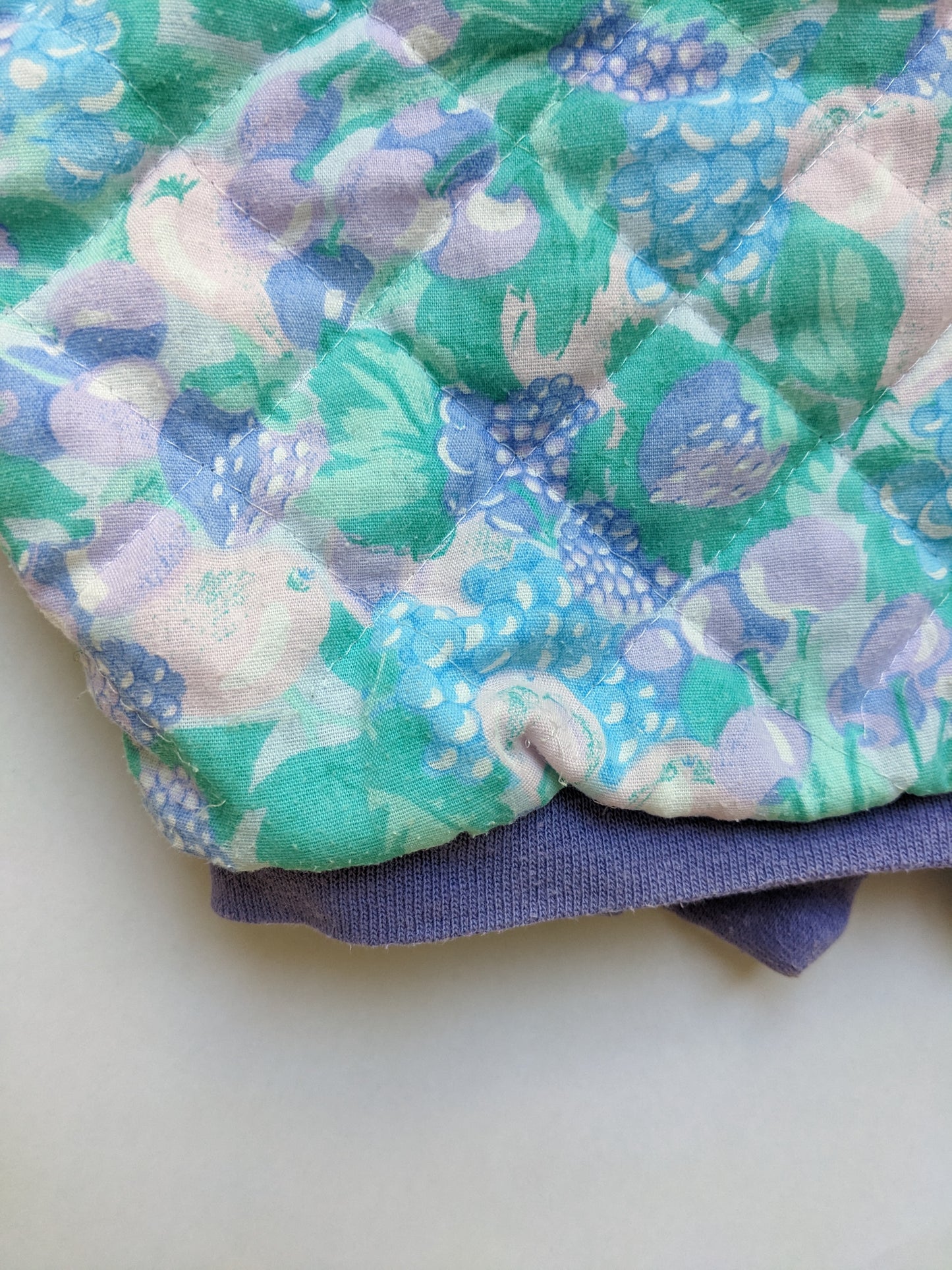 Berry fantasy quilted vintage baby jacket