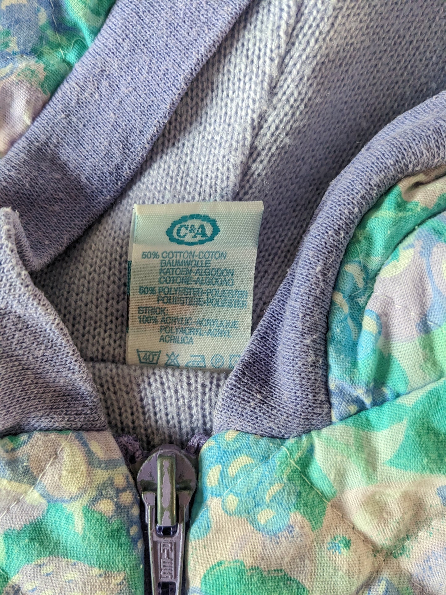Berry fantasy quilted vintage baby jacket
