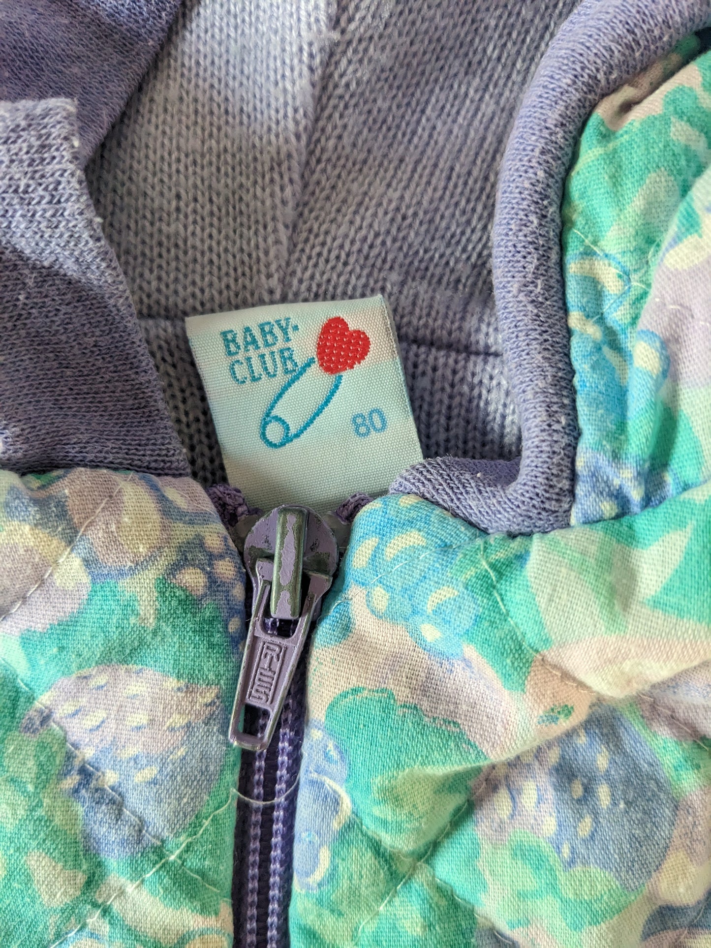 Berry fantasy quilted vintage baby jacket