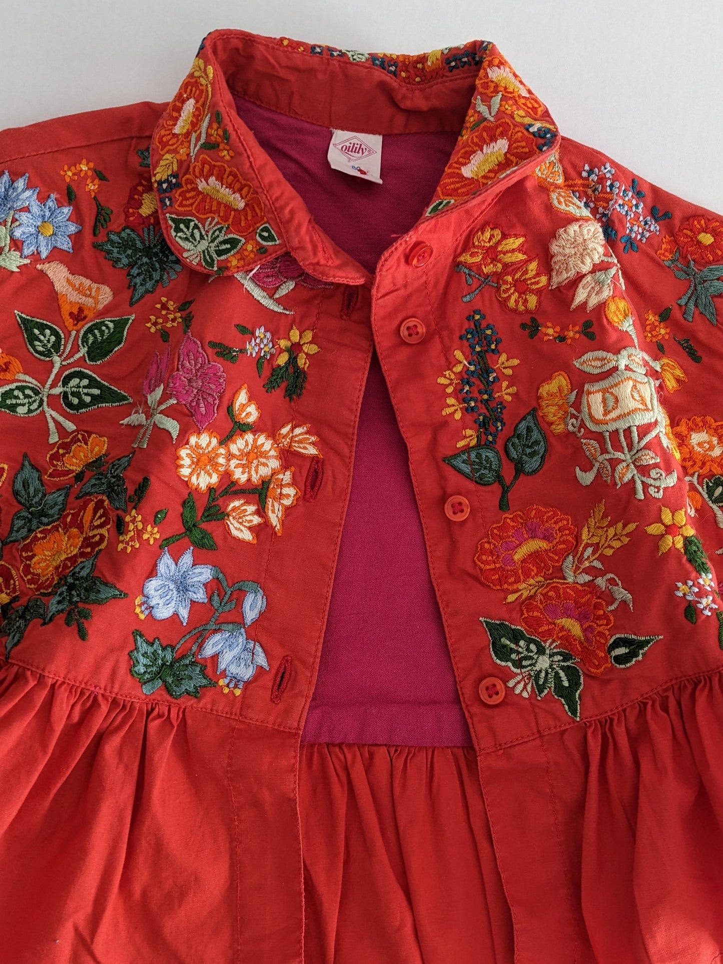 Oilily vintage preciously embroidered shirt jacket