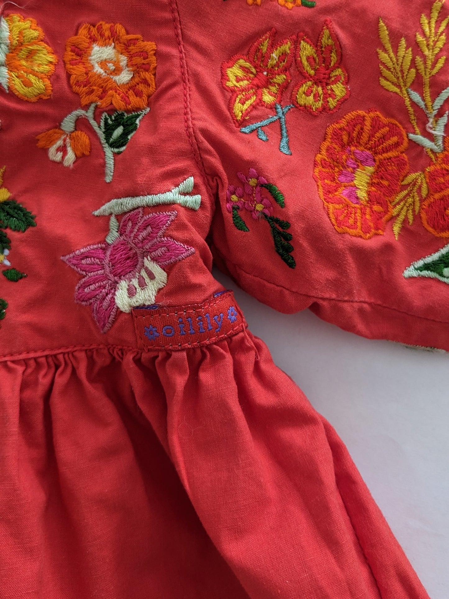 Oilily vintage preciously embroidered shirt jacket