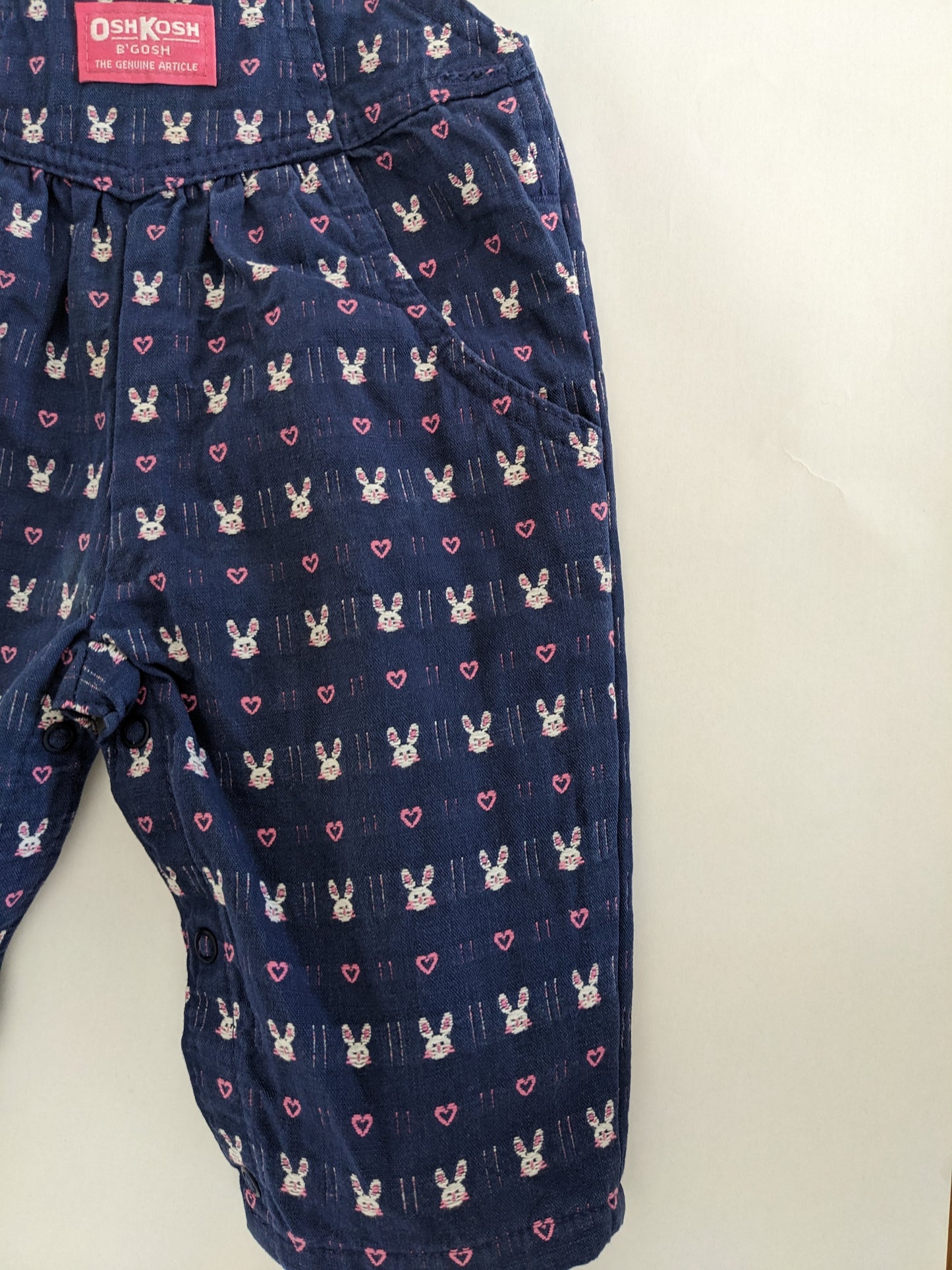 OshKosh b'Gosh vintage bunny embroidered overall