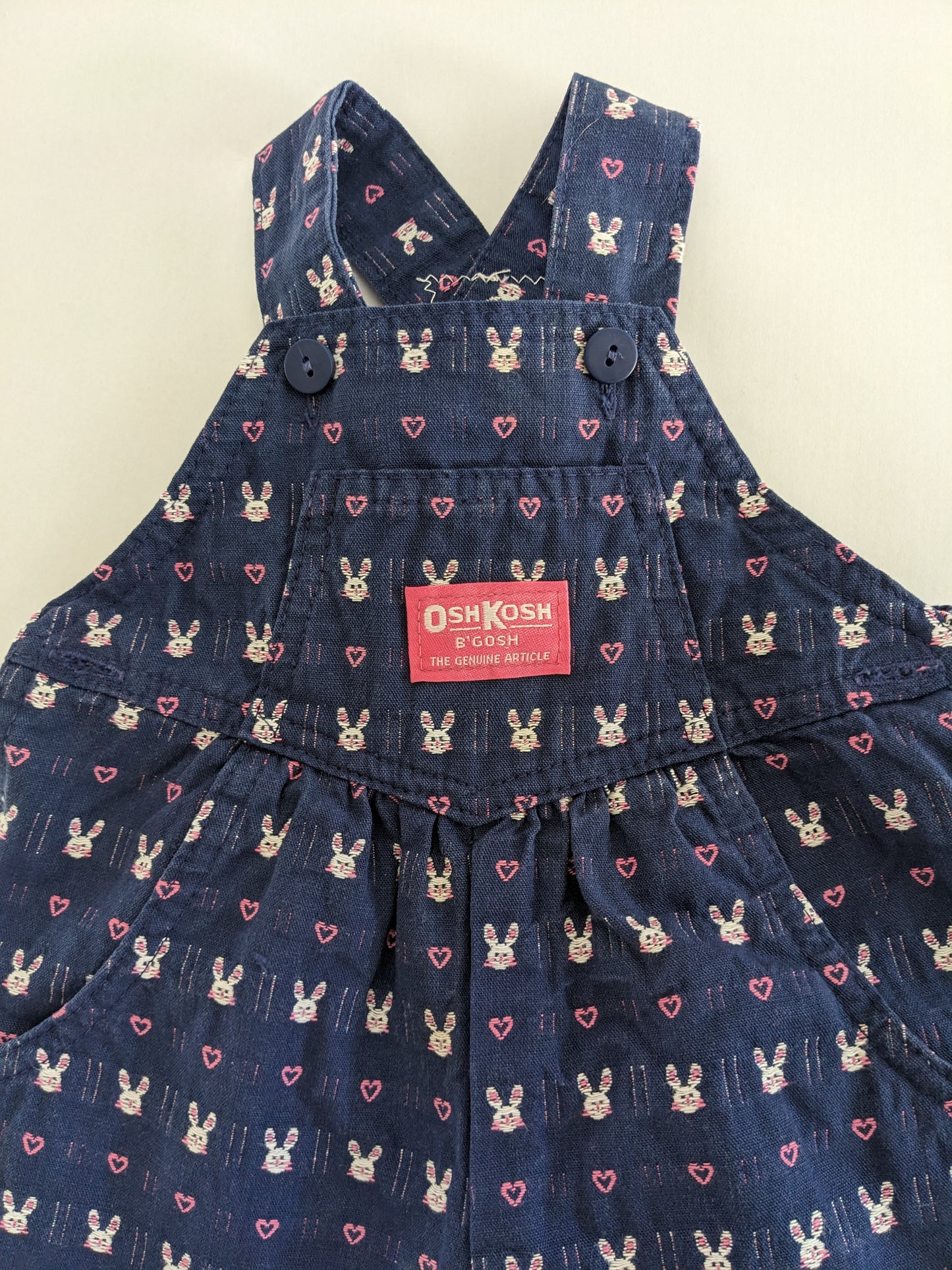 OshKosh b'Gosh vintage bunny embroidered overall