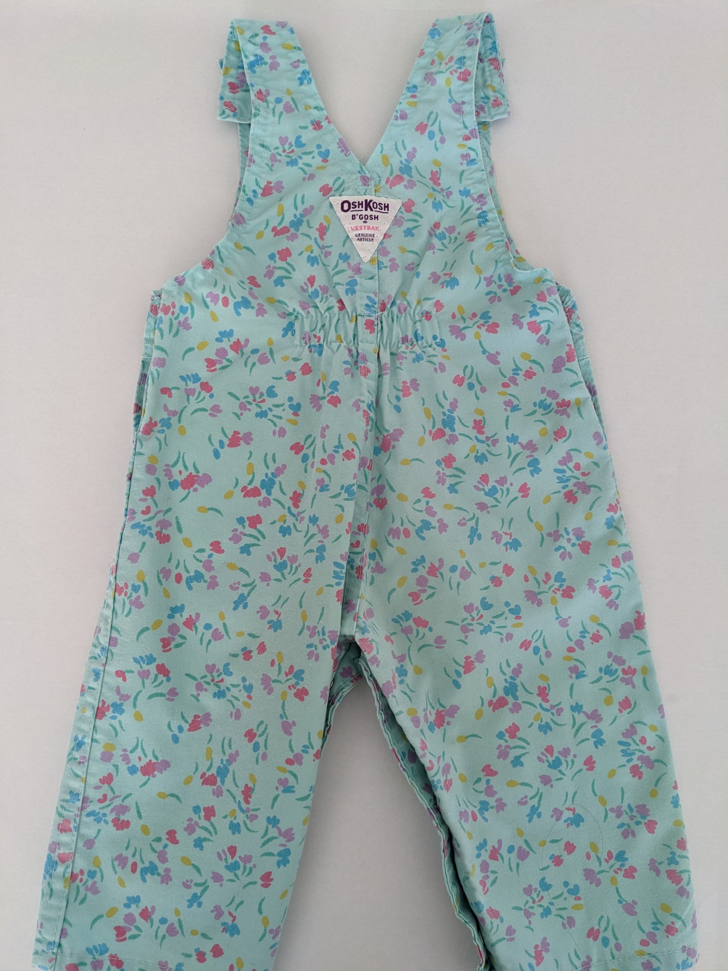 OshKosh b'Gosh vintage teal floral overall