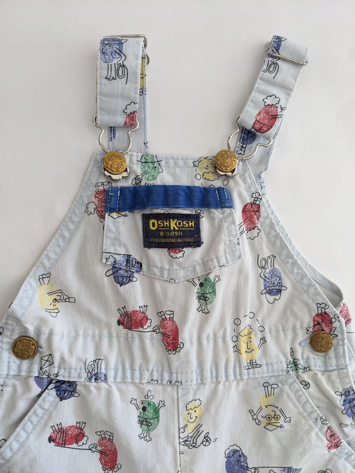 OshKosh b'Gosh vintage funny fingerprint overall