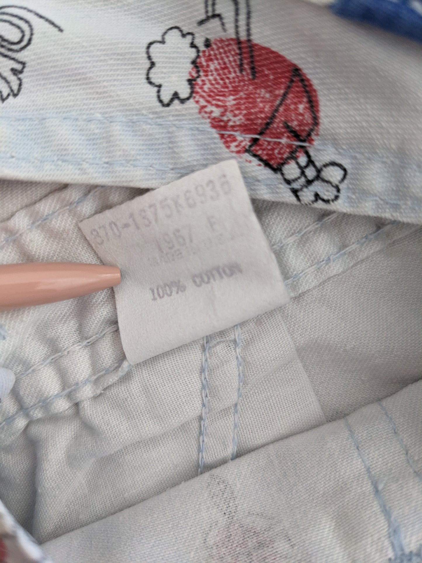 OshKosh b'Gosh vintage funny fingerprint overall